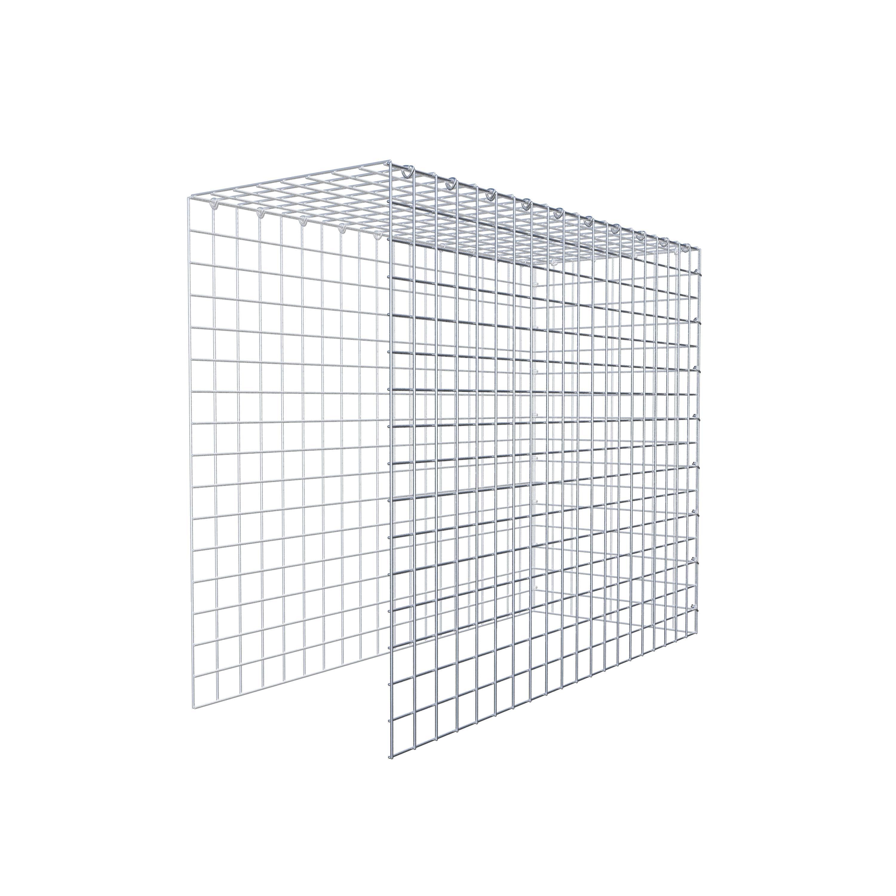 Gavión adicional tipo 4 100 cm x 80 cm x 40 cm (L x A x P), malla 5 cm x 5 cm, anillo en C