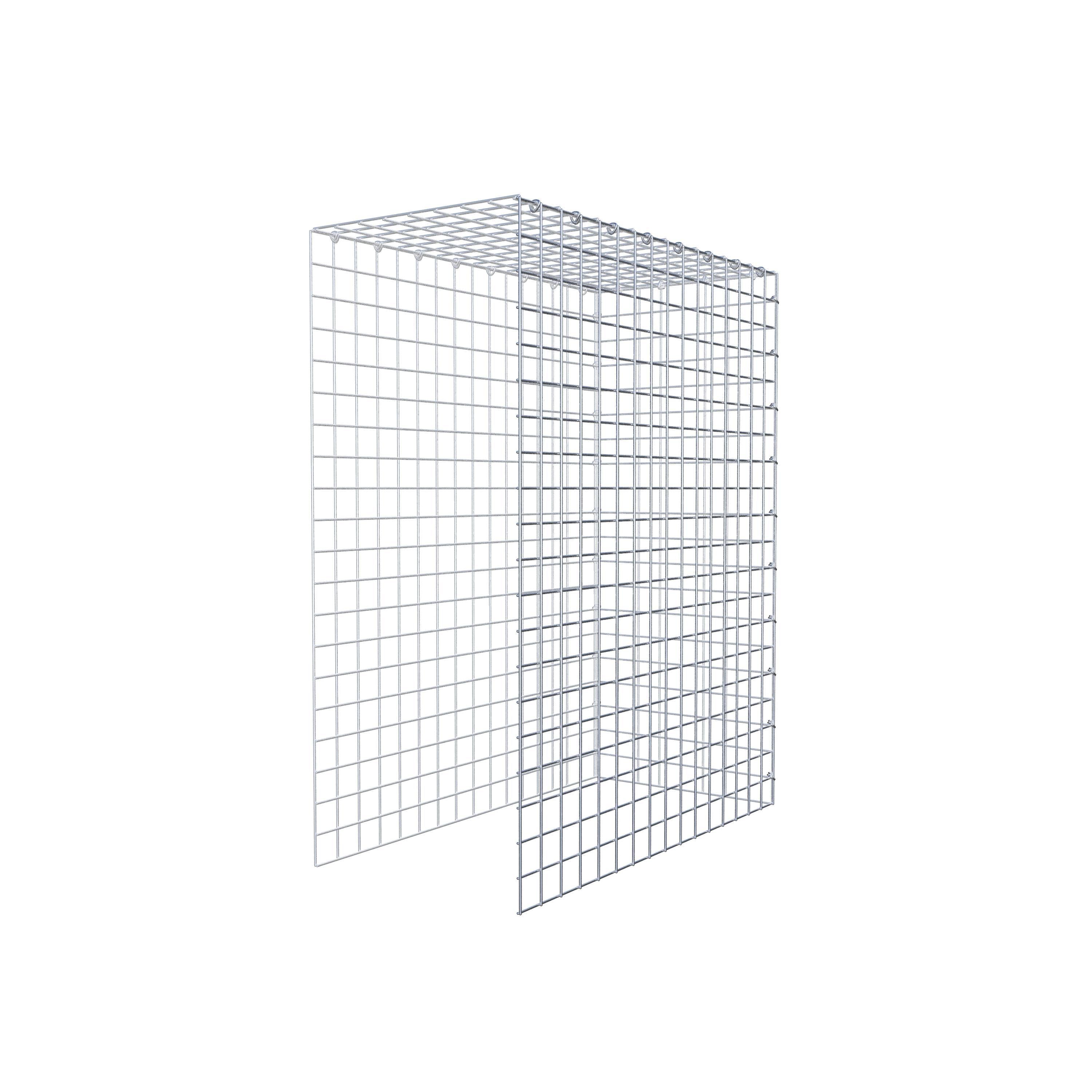 Gavión adicional tipo 4 100 cm x 80 cm x 40 cm (L x A x P), malla 5 cm x 5 cm, anillo en C