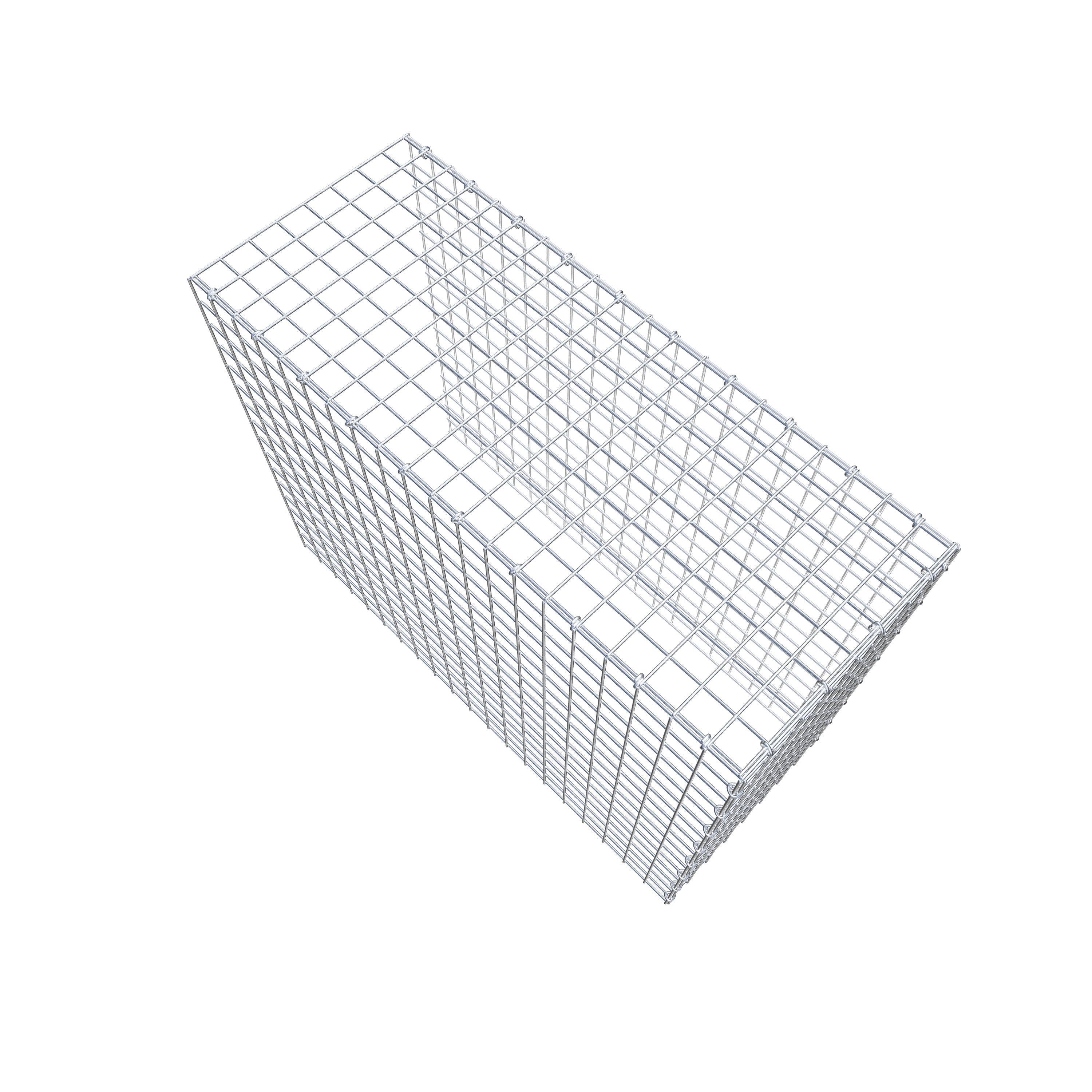 Gavión adicional tipo 4 100 cm x 80 cm x 40 cm (L x A x P), malla 5 cm x 5 cm, anillo en C