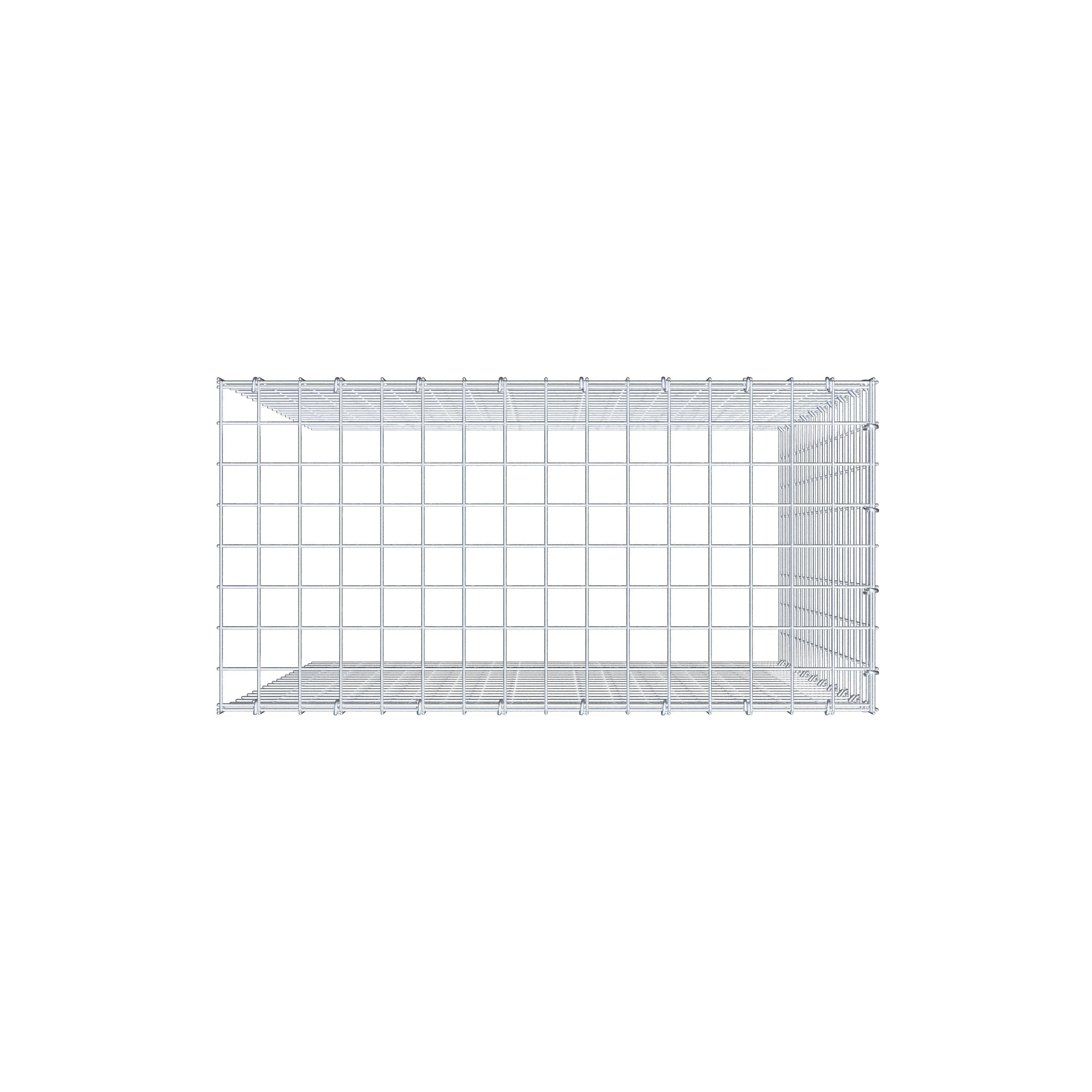 Gabion monté type 4 100 cm x 80 cm x 40 cm (L x H x P), maillage 5 cm x 5 cm, anneau en C