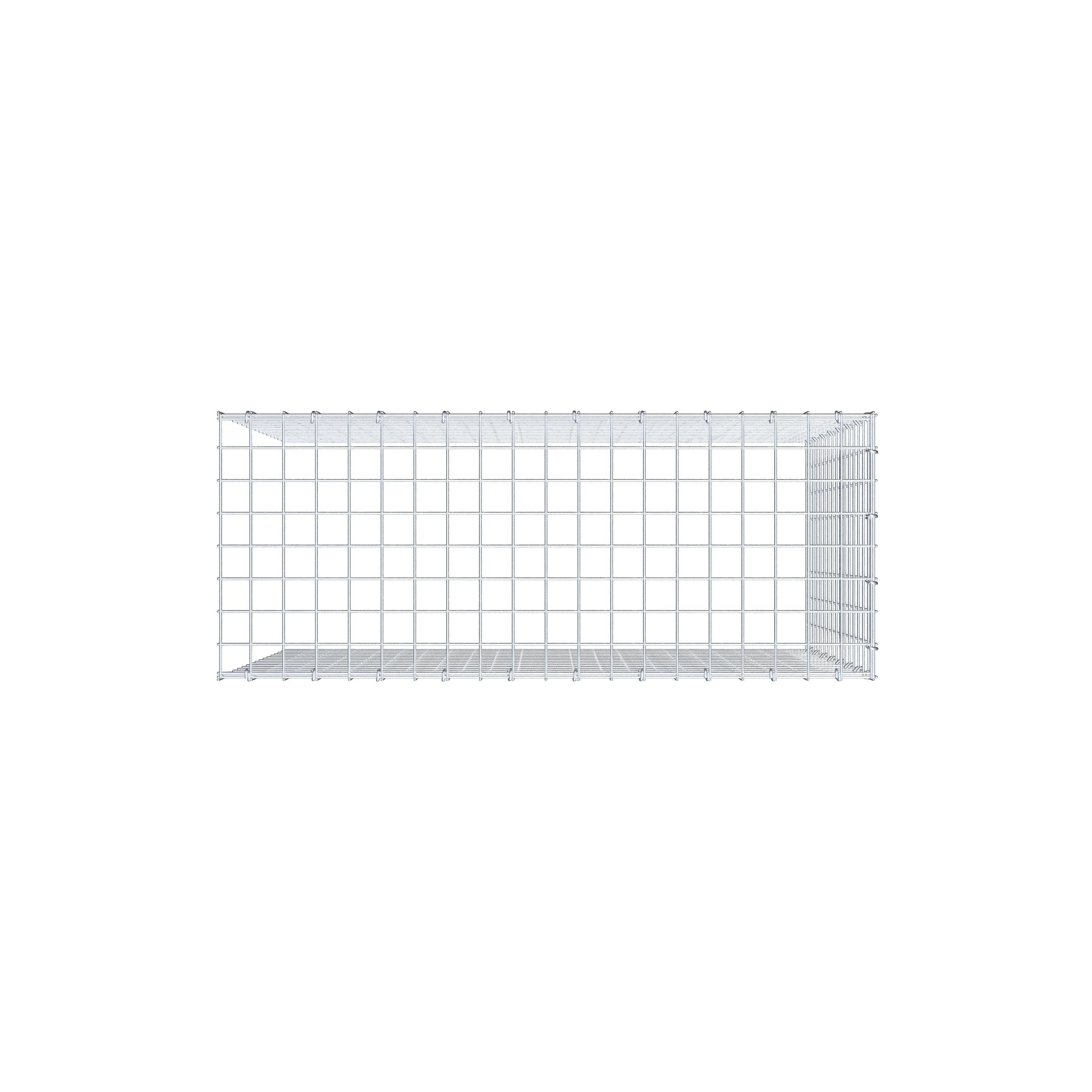 Gabion monté type 4 100 cm x 80 cm x 40 cm (L x H x P), maillage 5 cm x 5 cm, anneau en C