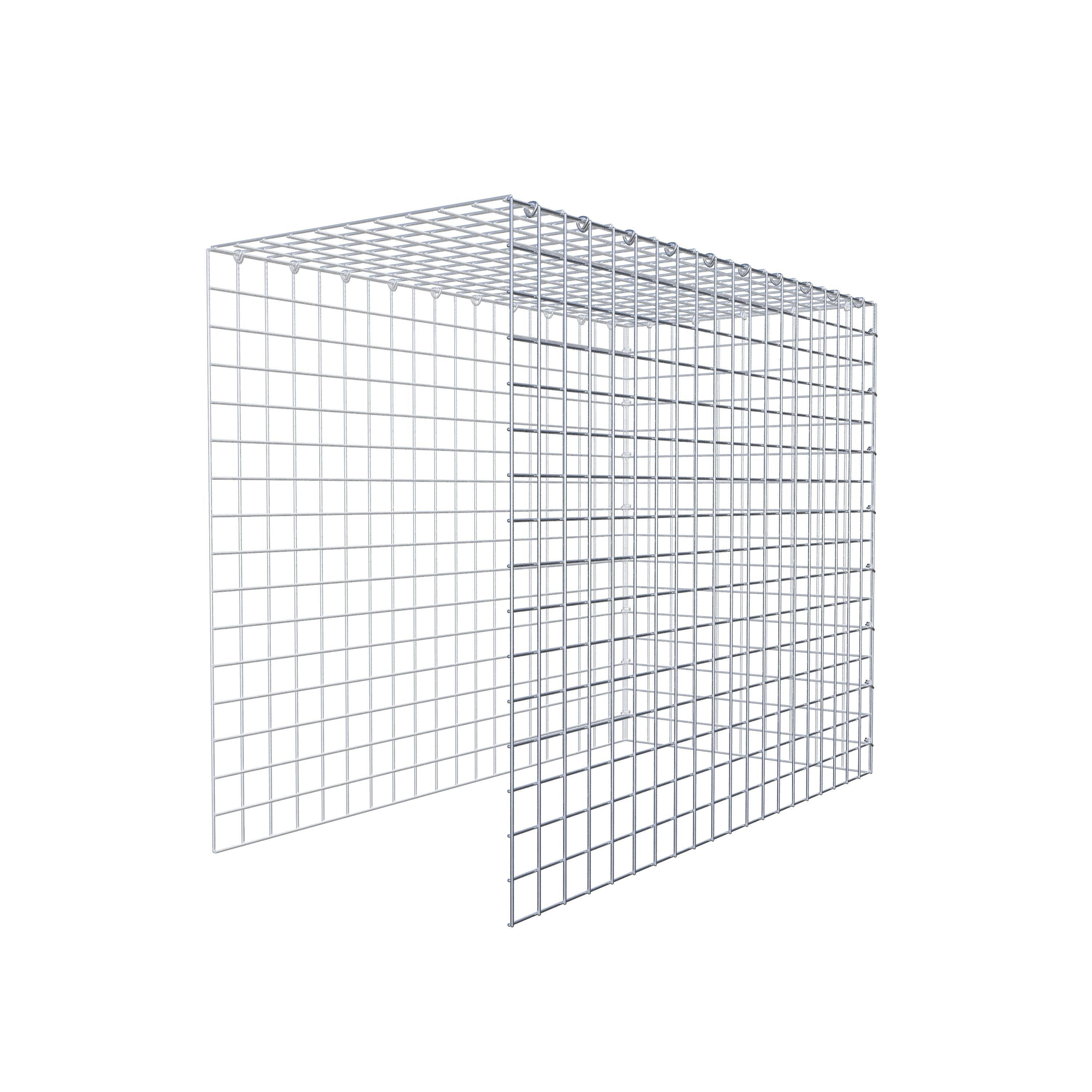 Gabion monté type 4 100 cm x 80 cm x 50 cm (L x H x P), maillage 5 cm x 5 cm, anneau en C