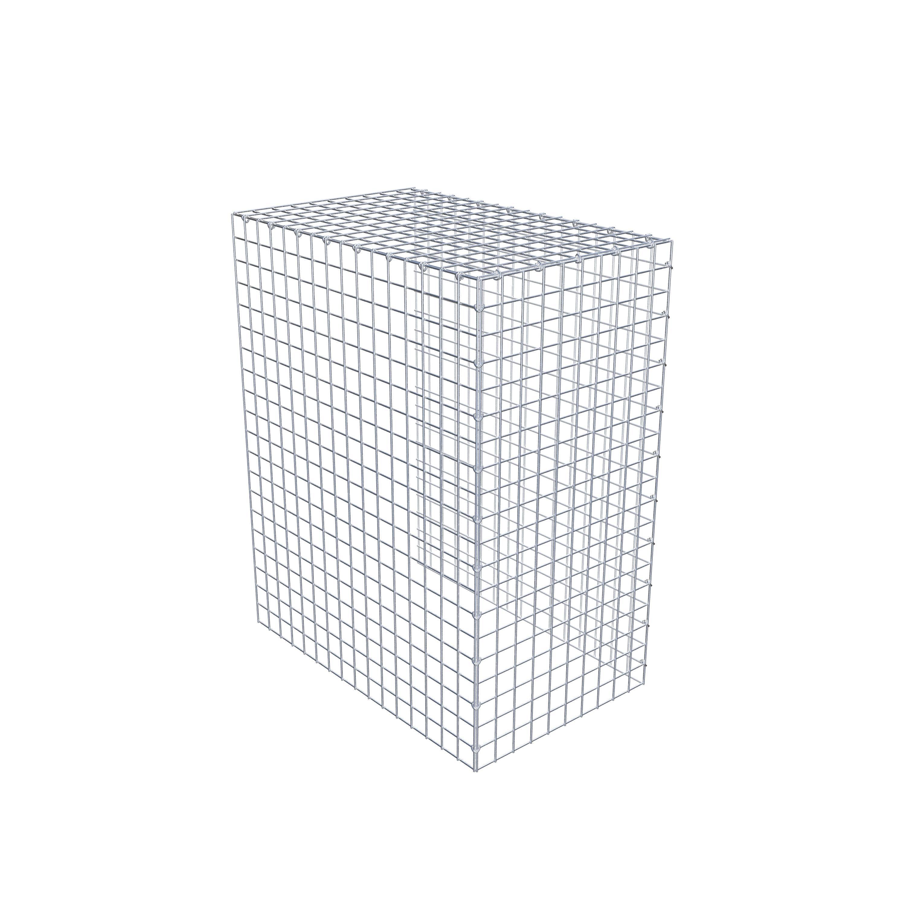 Gabion monté type 4 100 cm x 80 cm x 50 cm (L x H x P), maillage 5 cm x 5 cm, anneau en C