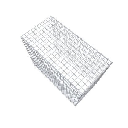 Mounted gabion type 4 100 cm x 80 cm x 50 cm (L x H x D), mesh size 5 cm x 5 cm, C-ring