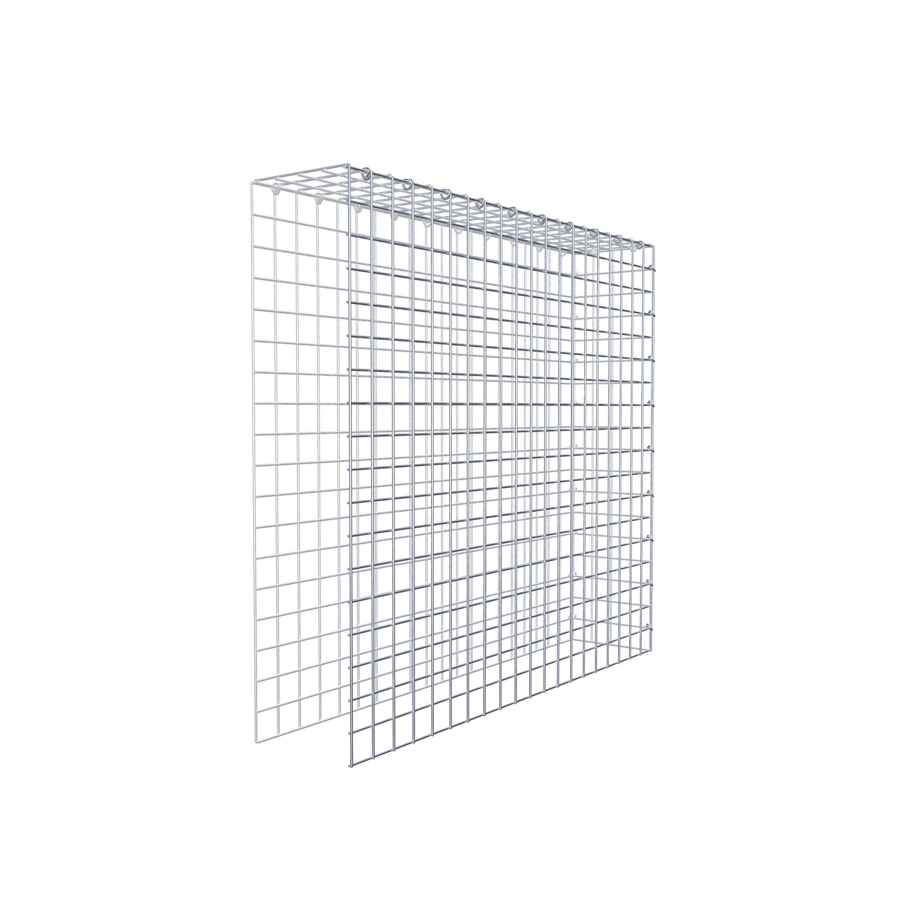 Gabion monté type 4 100 cm x 90 cm x 20 cm (L x H x P), maillage 5 cm x 5 cm, anneau en C