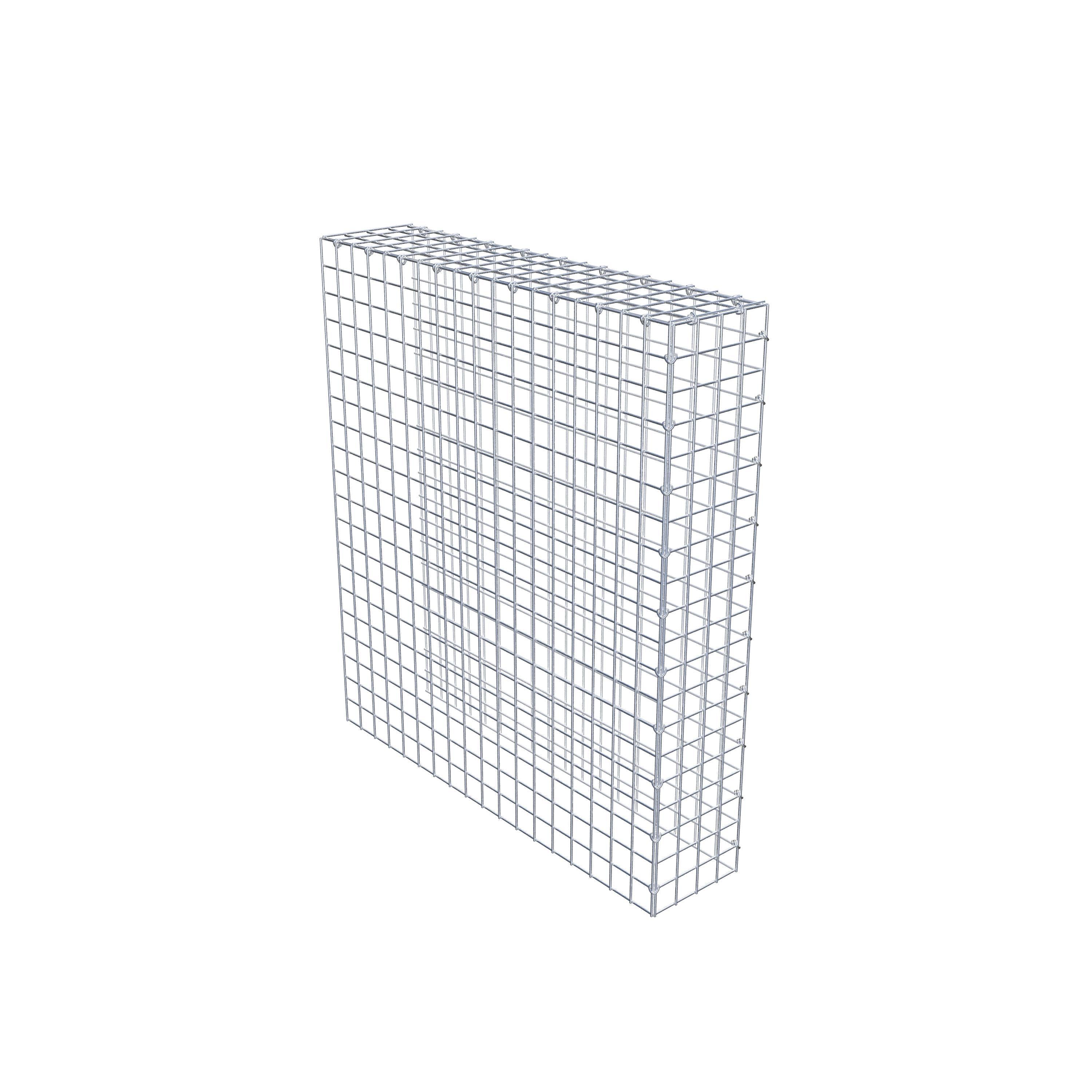 Gabion monté type 4 100 cm x 90 cm x 20 cm (L x H x P), maillage 5 cm x 5 cm, anneau en C