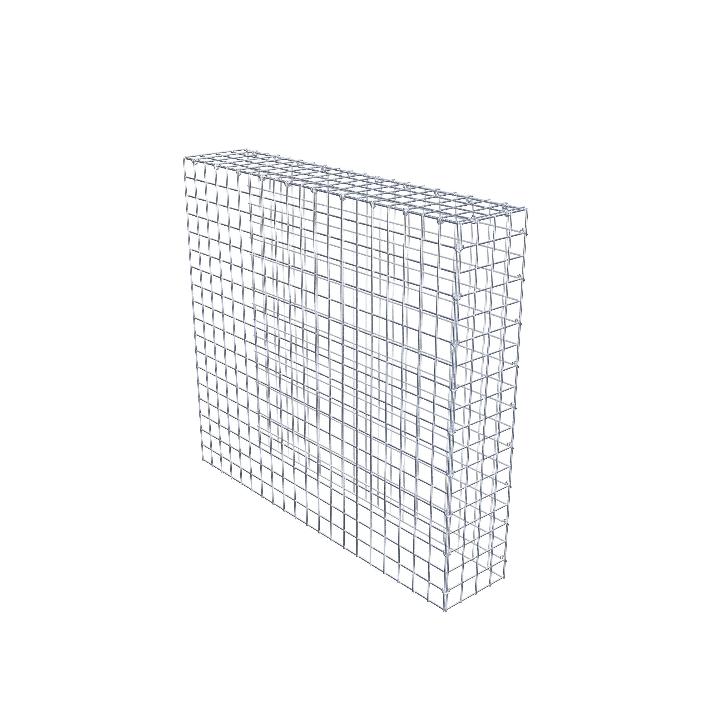 Gabion monté type 4 100 cm x 90 cm x 20 cm (L x H x P), maillage 5 cm x 5 cm, anneau en C