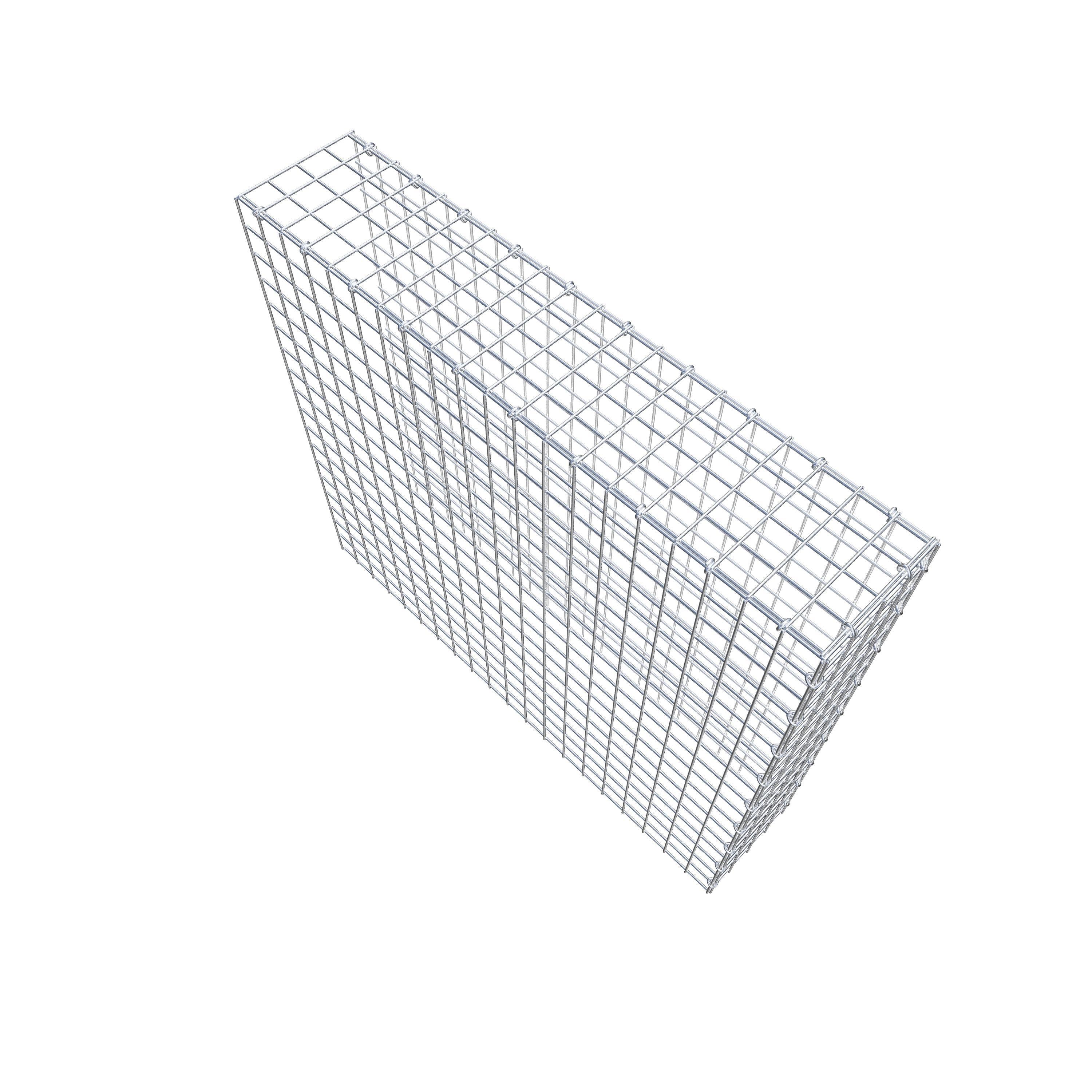 Gabion monté type 4 100 cm x 90 cm x 20 cm (L x H x P), maillage 5 cm x 5 cm, anneau en C