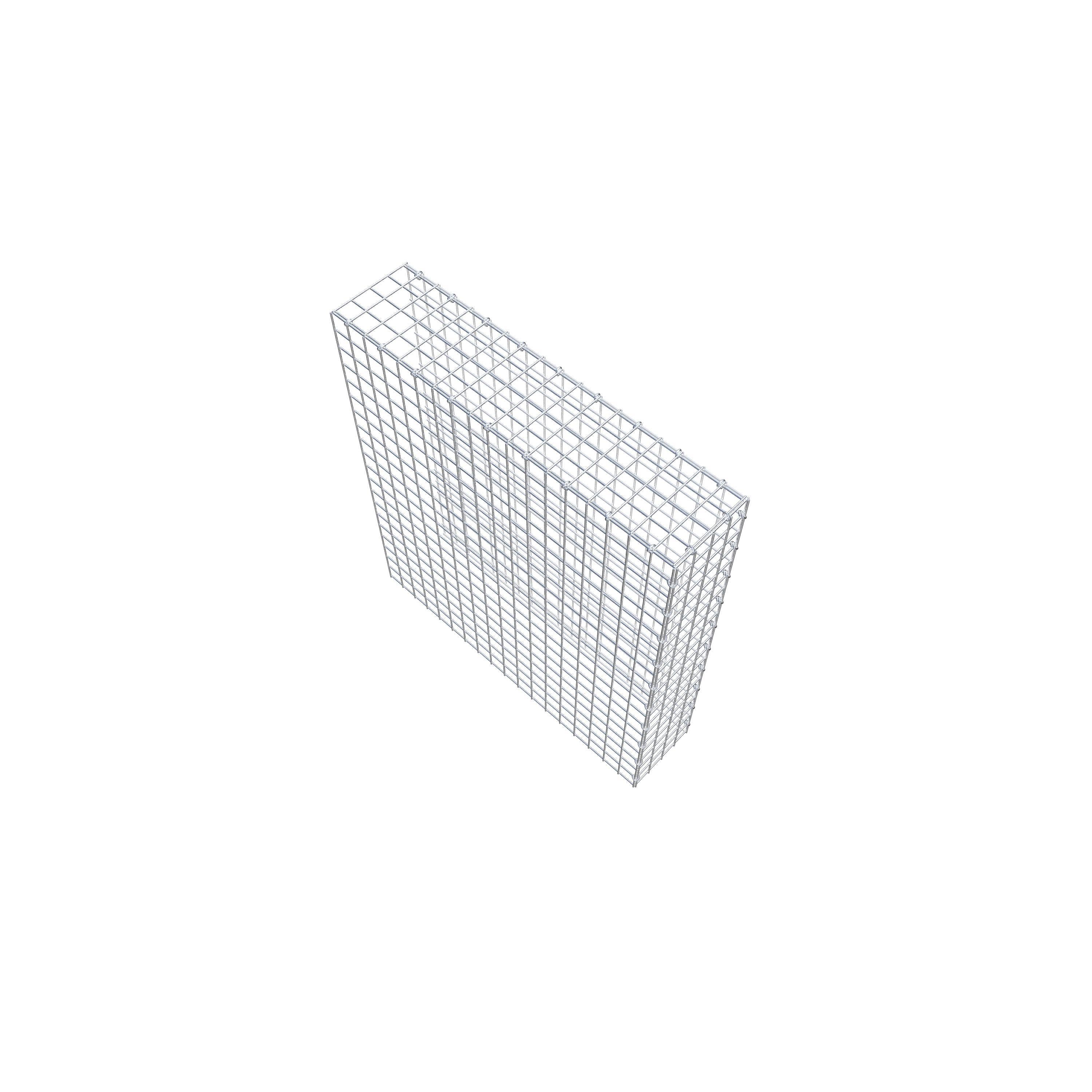 Gabion monté type 4 100 cm x 90 cm x 20 cm (L x H x P), maillage 5 cm x 5 cm, anneau en C