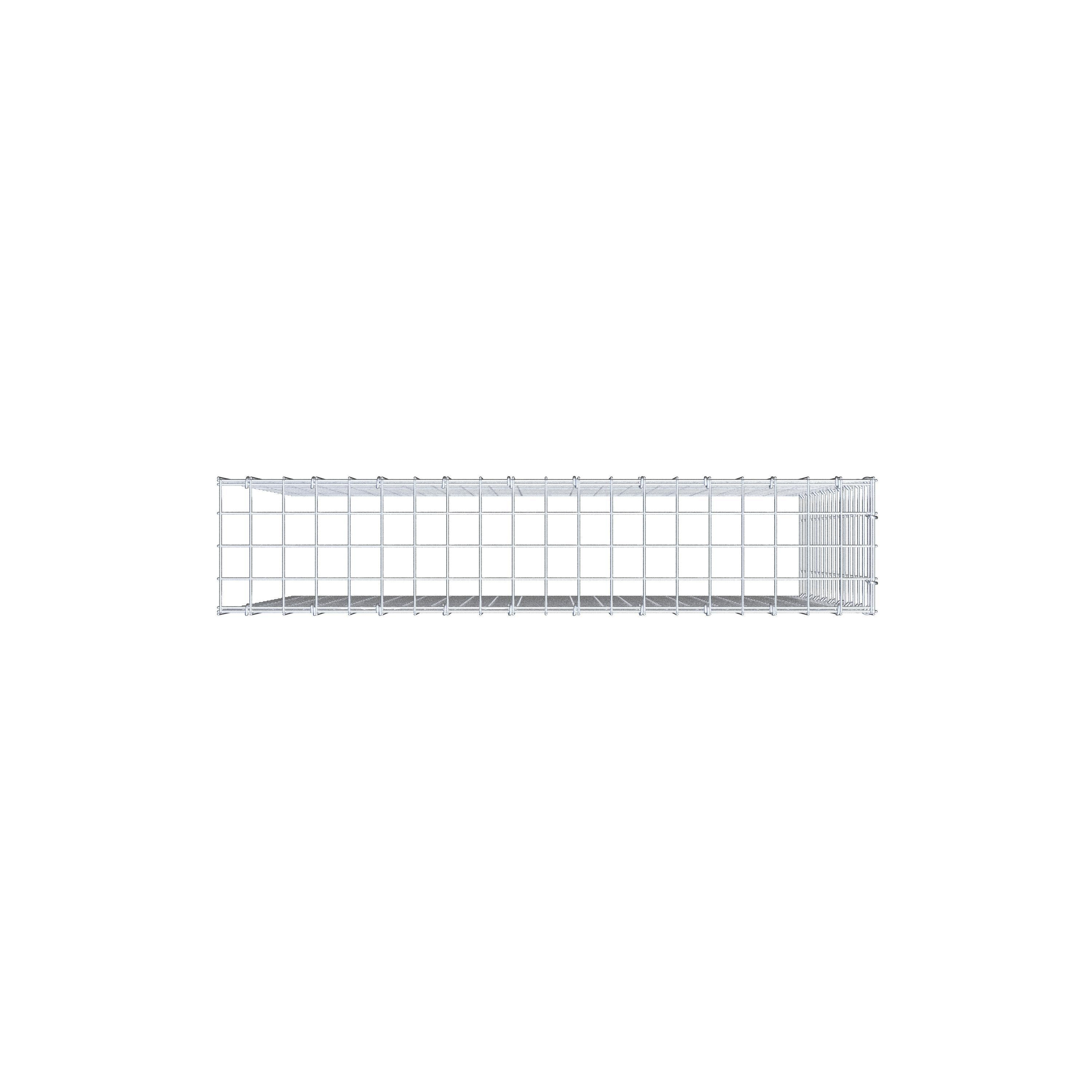 Gabion monté type 4 100 cm x 90 cm x 20 cm (L x H x P), maillage 5 cm x 5 cm, anneau en C