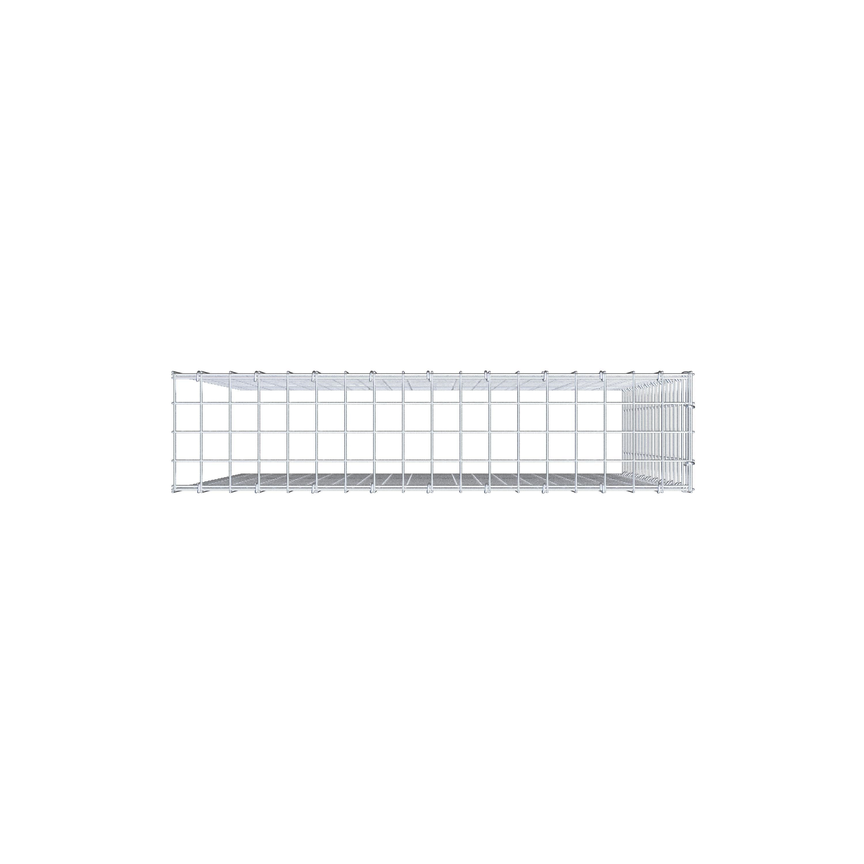 Gabion monté type 4 100 cm x 90 cm x 20 cm (L x H x P), maillage 5 cm x 5 cm, anneau en C