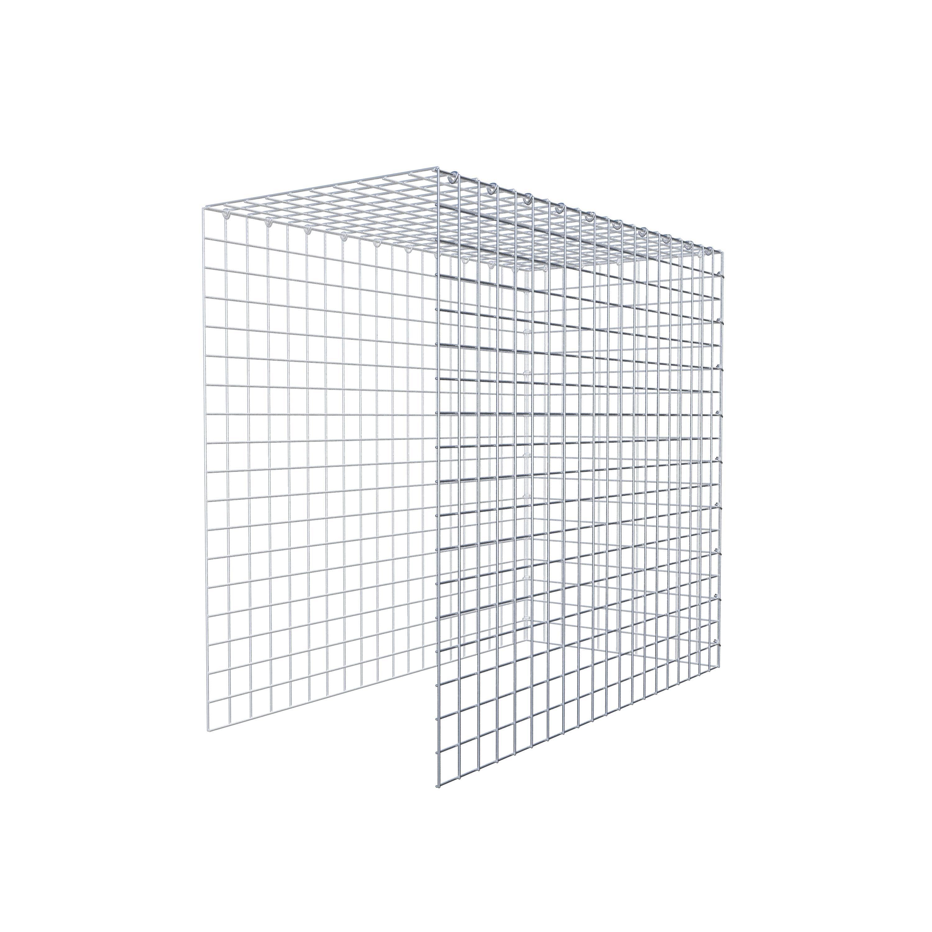 Gabion monté type 4 100 cm x 90 cm x 50 cm (L x H x P), maillage 5 cm x 5 cm, anneau en C