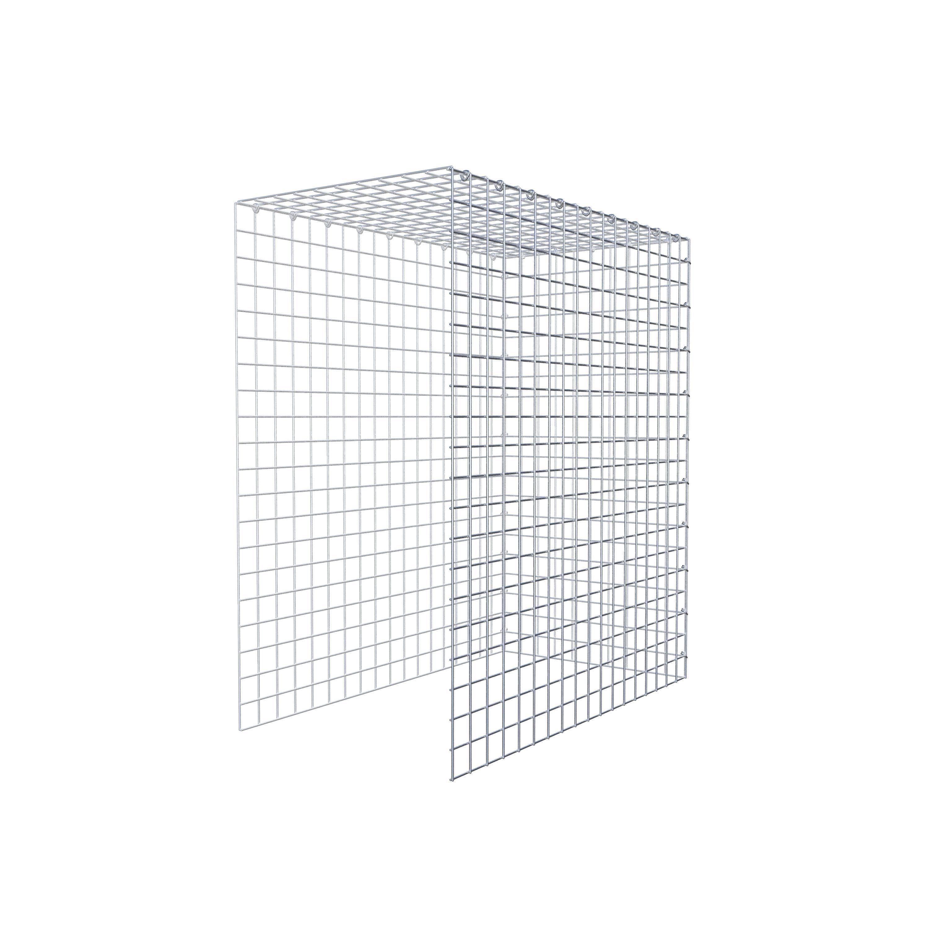 Gabion monté type 4 100 cm x 90 cm x 50 cm (L x H x P), maillage 5 cm x 5 cm, anneau en C