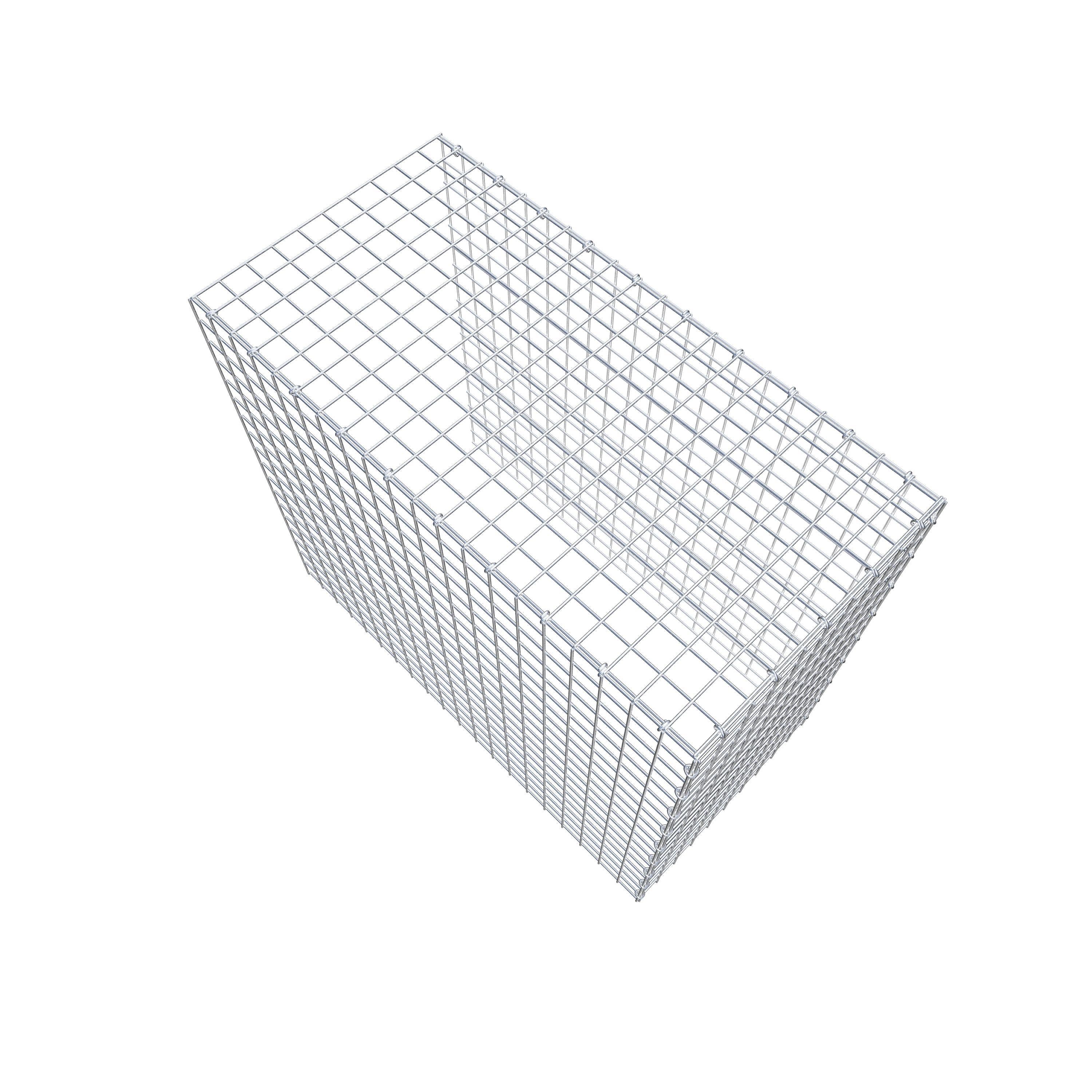 Gabion monté type 4 100 cm x 90 cm x 50 cm (L x H x P), maillage 5 cm x 5 cm, anneau en C