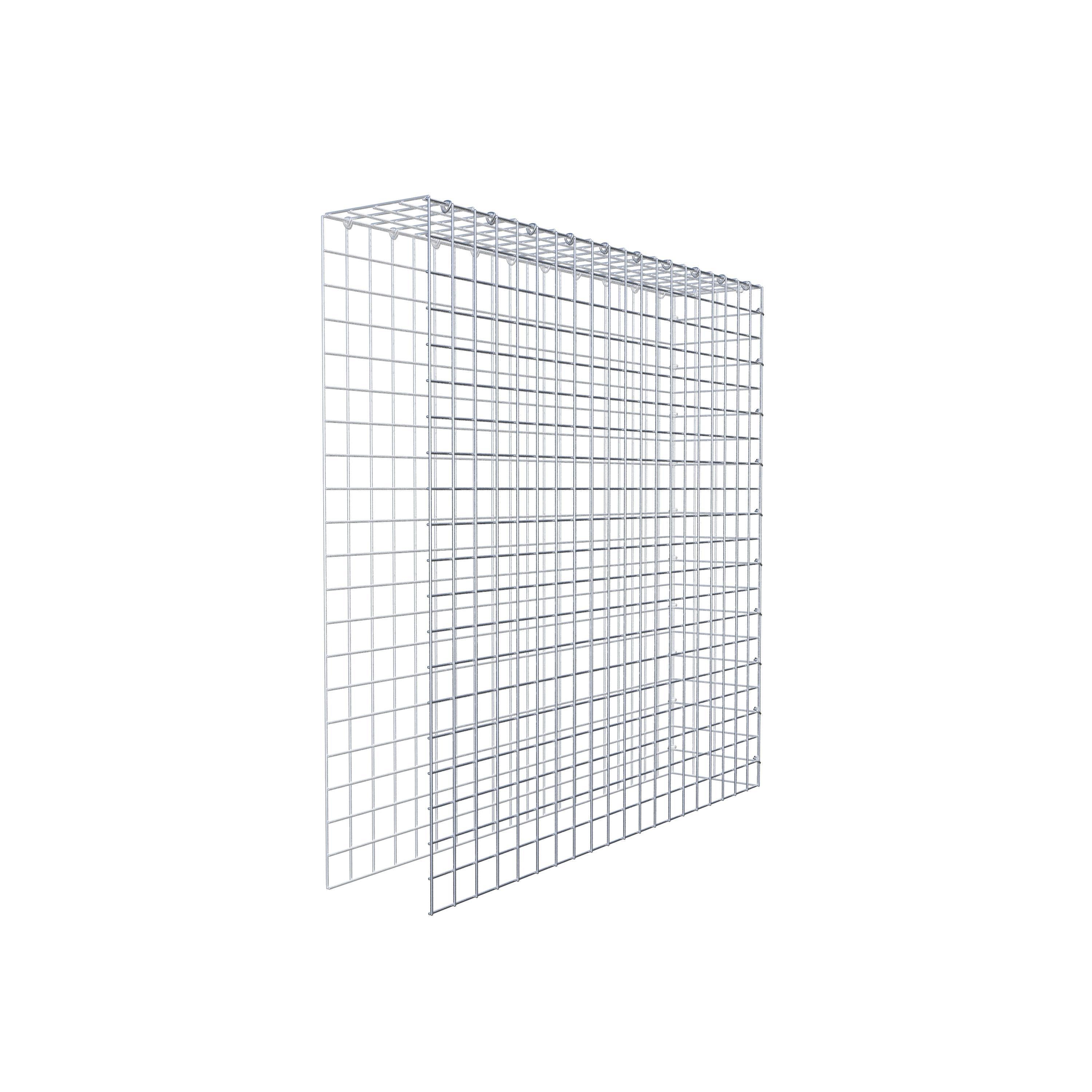 Gabion monté type 4 100 cm x 100 cm x 20 cm (L x H x P), maillage 5 cm x 5 cm, anneau en C