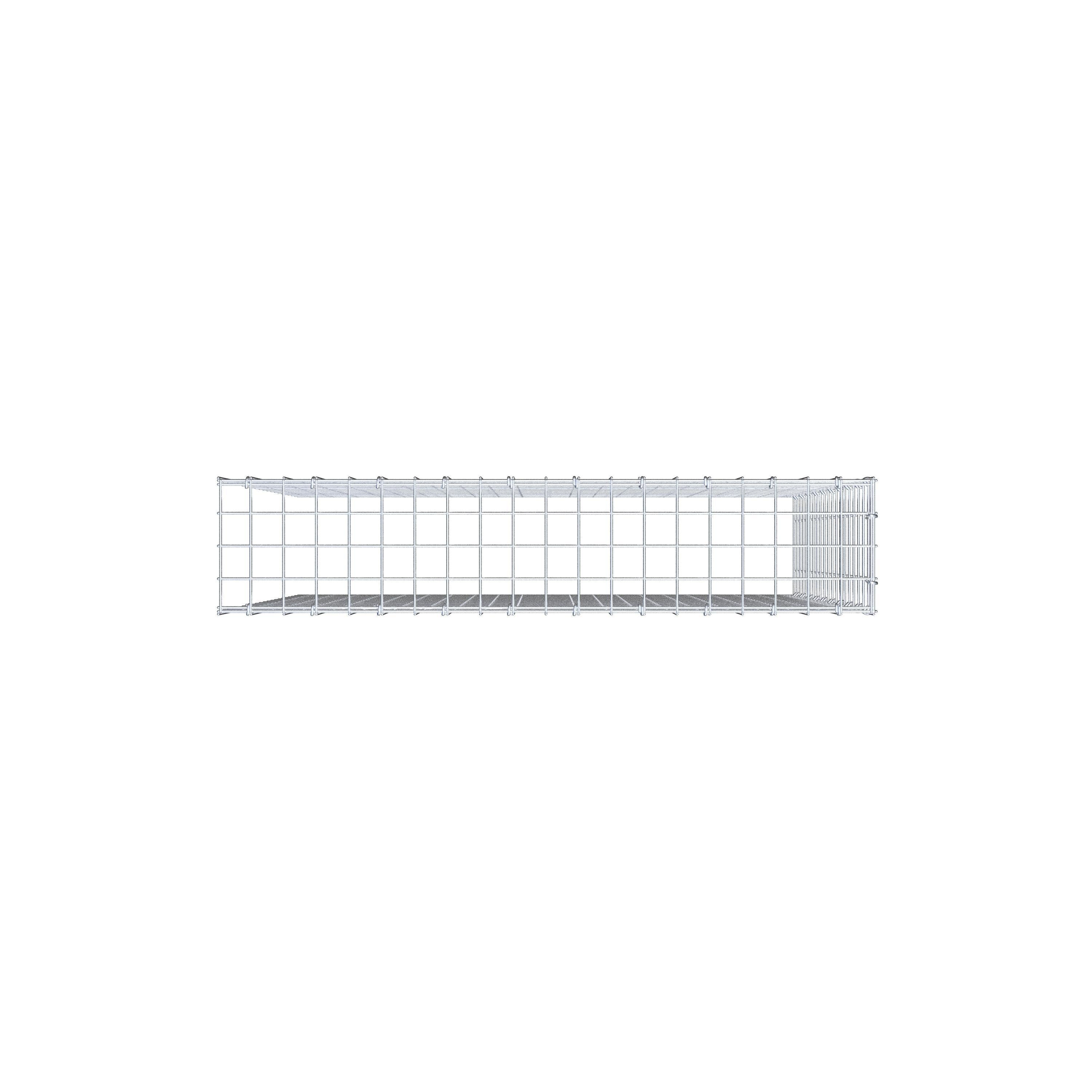 Gabion monté type 4 100 cm x 100 cm x 20 cm (L x H x P), maillage 5 cm x 5 cm, anneau en C