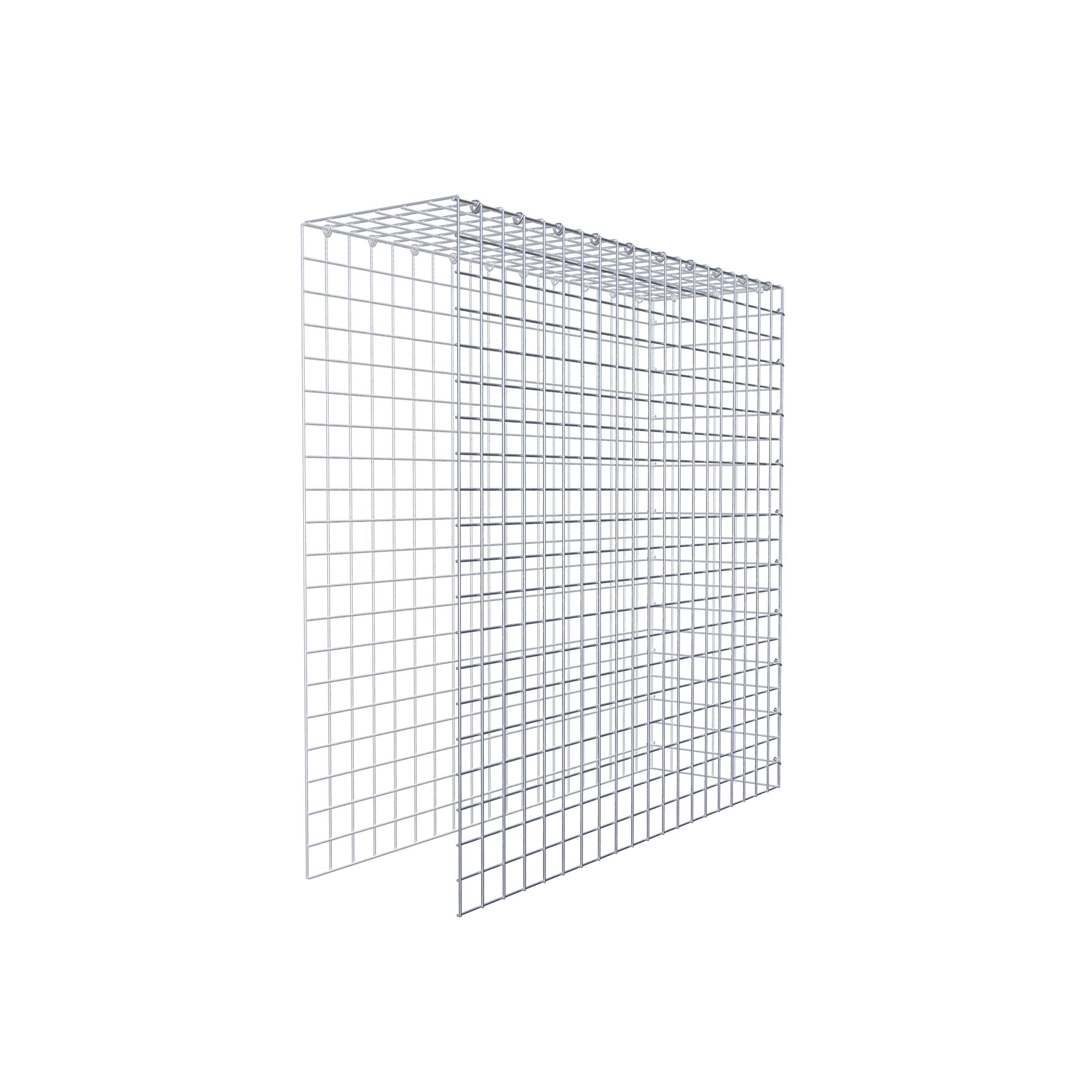 Gabion monté type 4 100 cm x 100 cm x 30 cm (L x H x P), maillage 5 cm x 5 cm, anneau en C