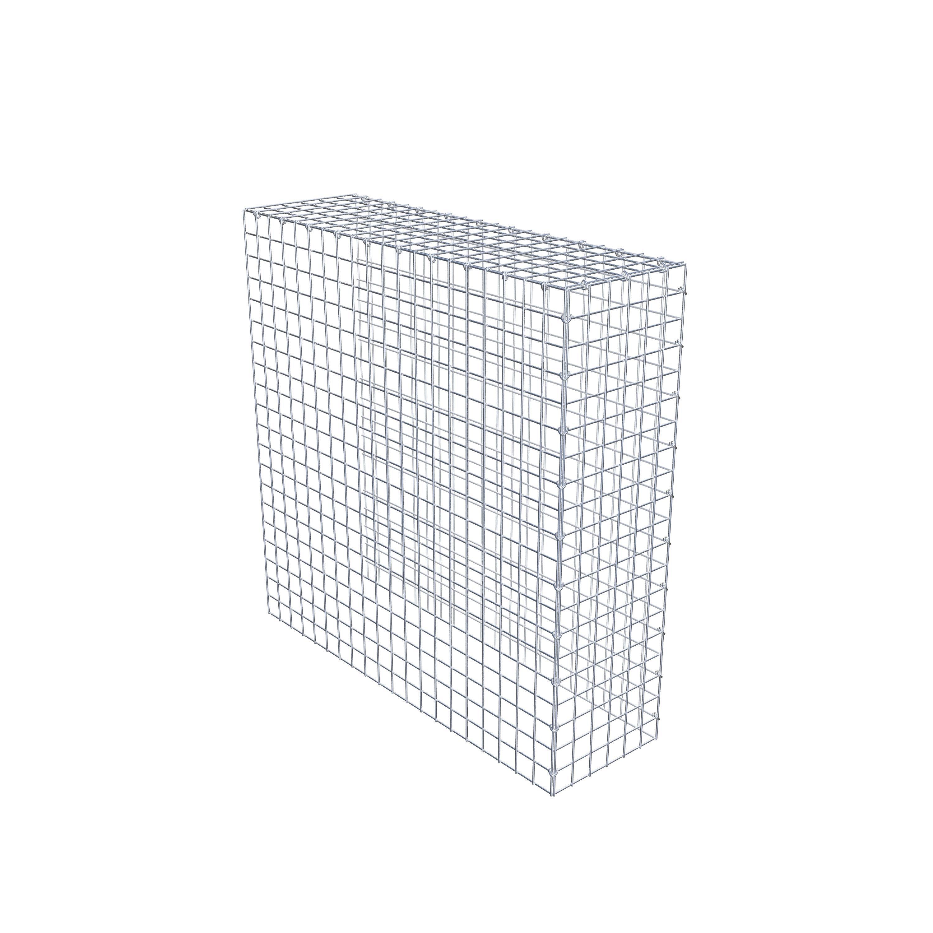 Gabion monté type 4 100 cm x 100 cm x 30 cm (L x H x P), maillage 5 cm x 5 cm, anneau en C