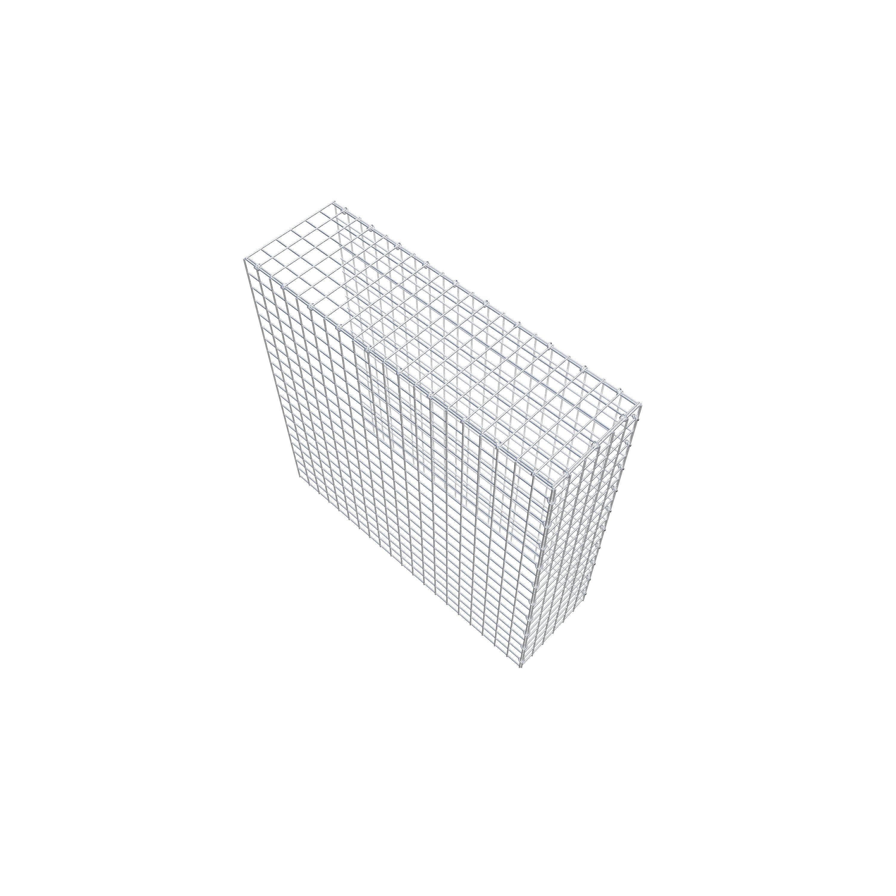 Gabion monté type 4 100 cm x 100 cm x 30 cm (L x H x P), maillage 5 cm x 5 cm, anneau en C