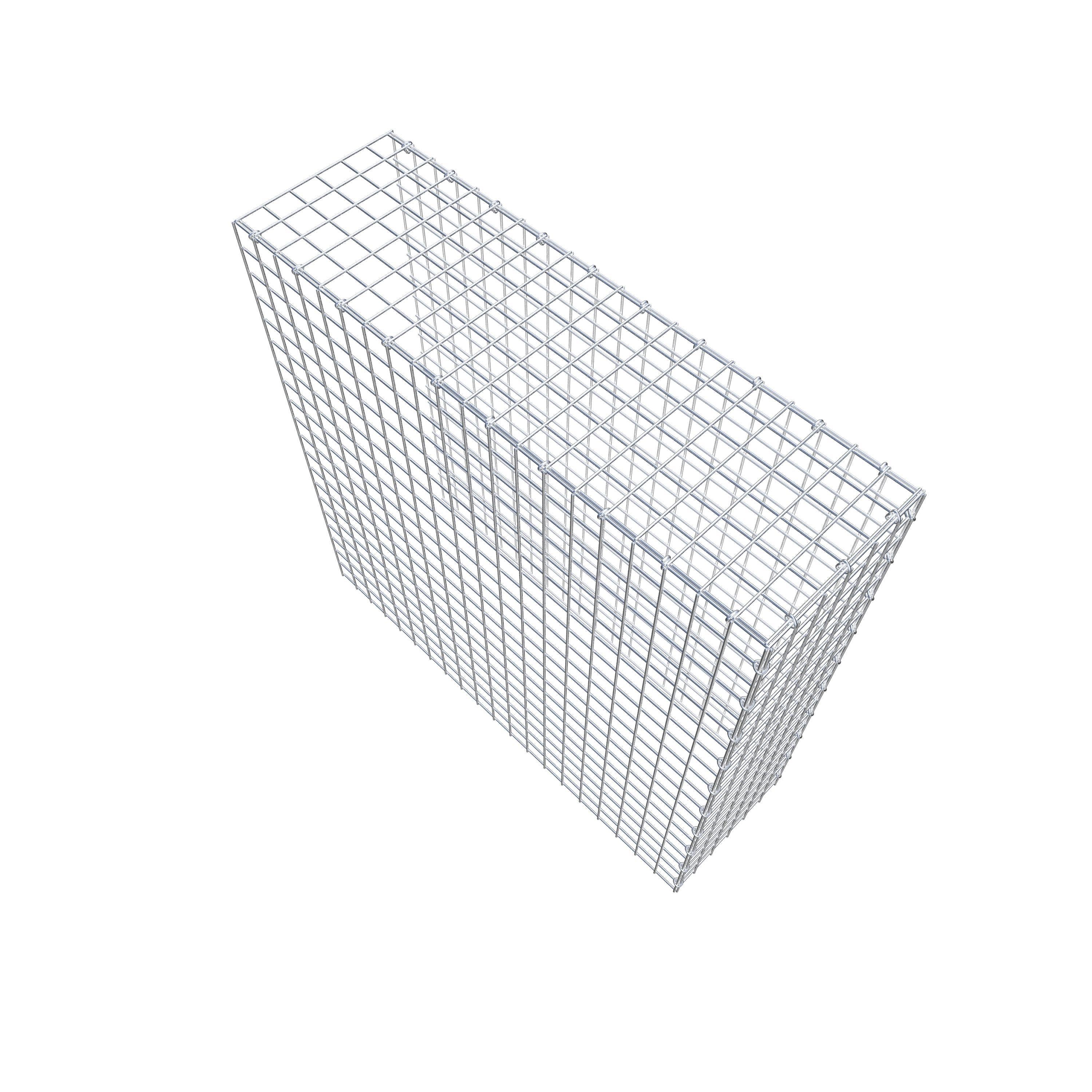 Gabion monté type 4 100 cm x 100 cm x 30 cm (L x H x P), maillage 5 cm x 5 cm, anneau en C