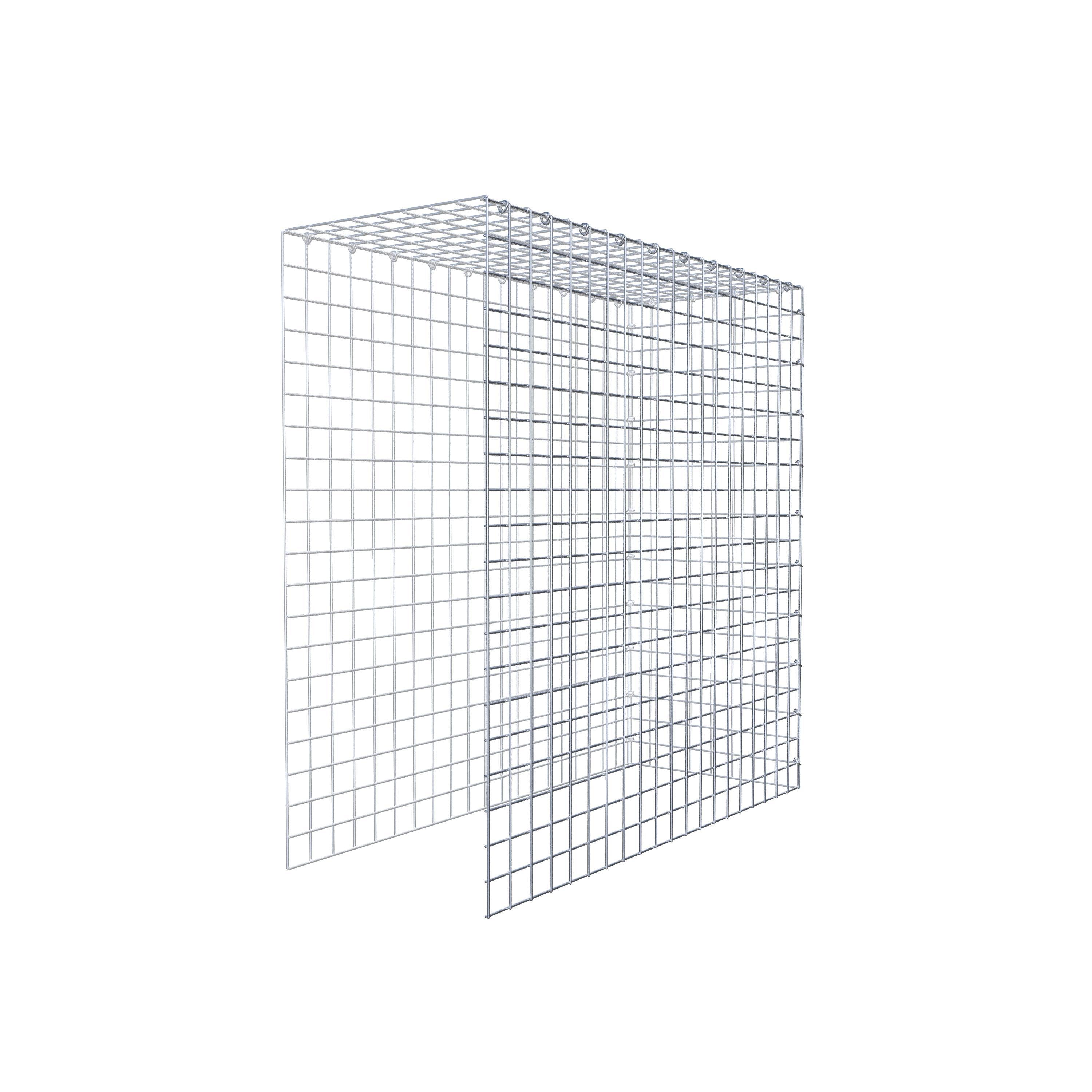 Gabion monté type 4 100 cm x 100 cm x 40 cm (L x H x P), maillage 5 cm x 5 cm, anneau en C