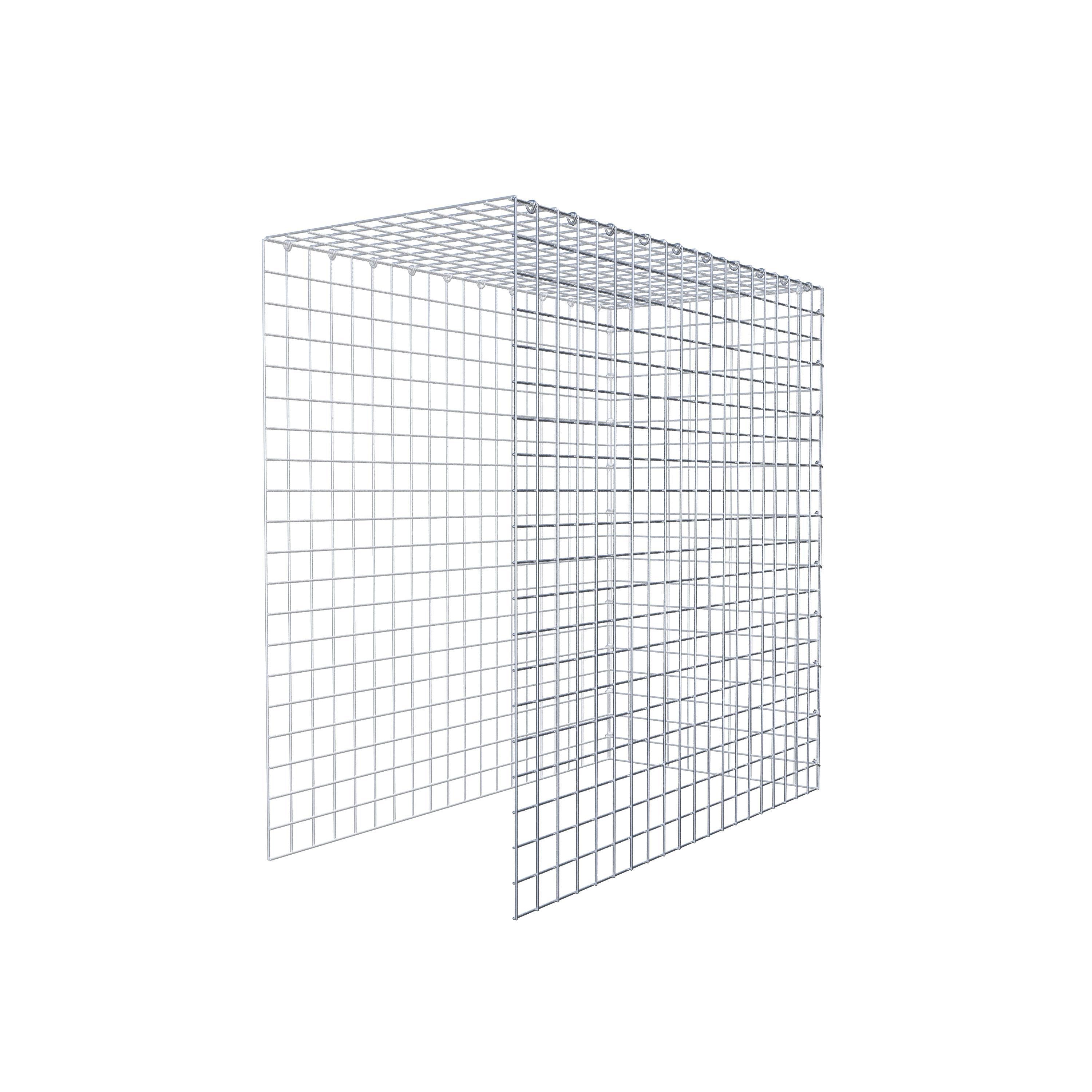 Gabion monté type 4 100 cm x 100 cm x 50 cm (L x H x P), maillage 5 cm x 5 cm, anneau en C