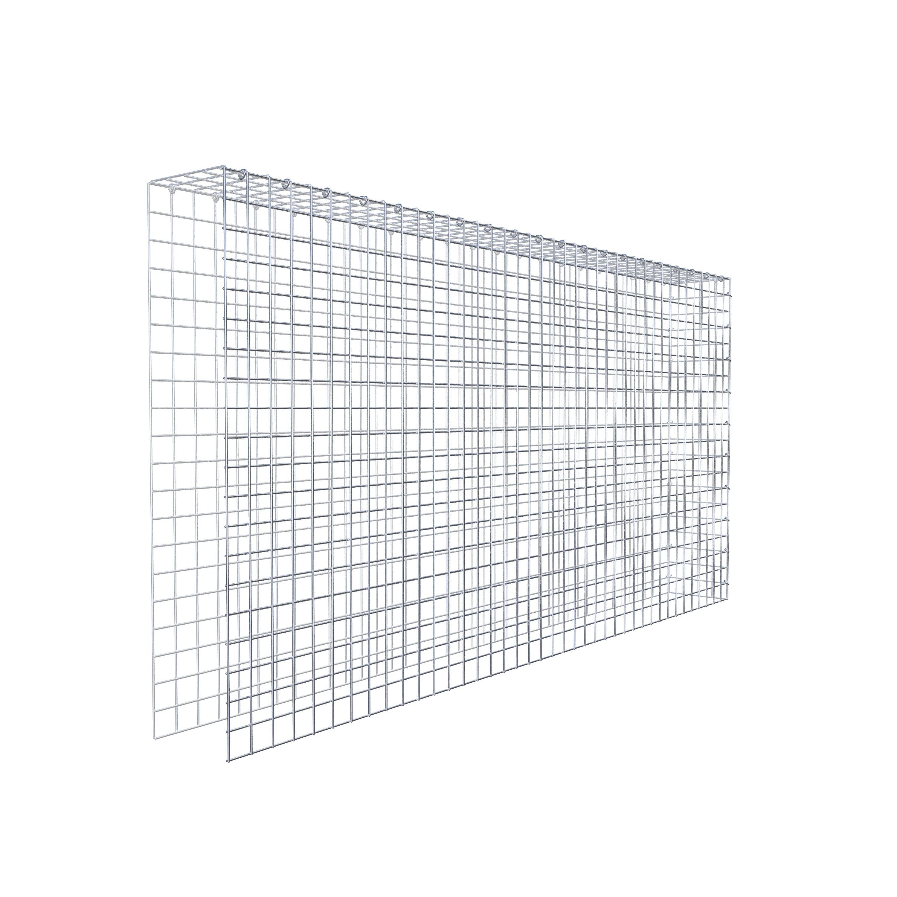 Gabion monté type 4 200 cm x 100 cm x 20 cm (L x H x P), maillage 5 cm x 5 cm, anneau en C