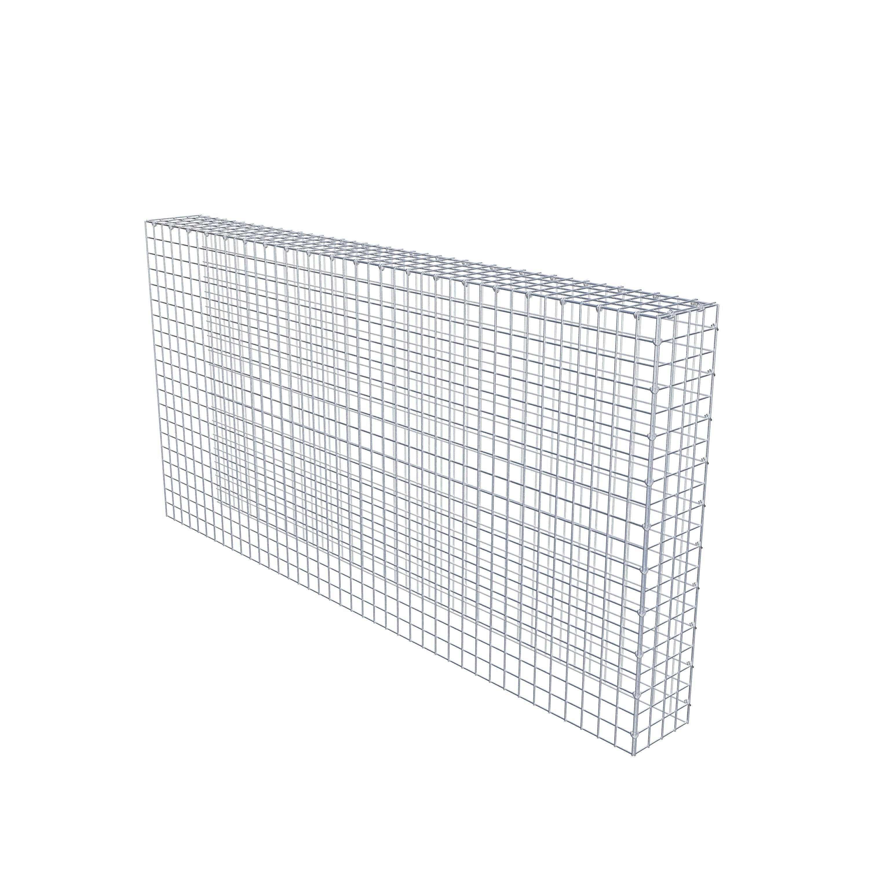 Gabion monté type 4 200 cm x 100 cm x 20 cm (L x H x P), maillage 5 cm x 5 cm, anneau en C