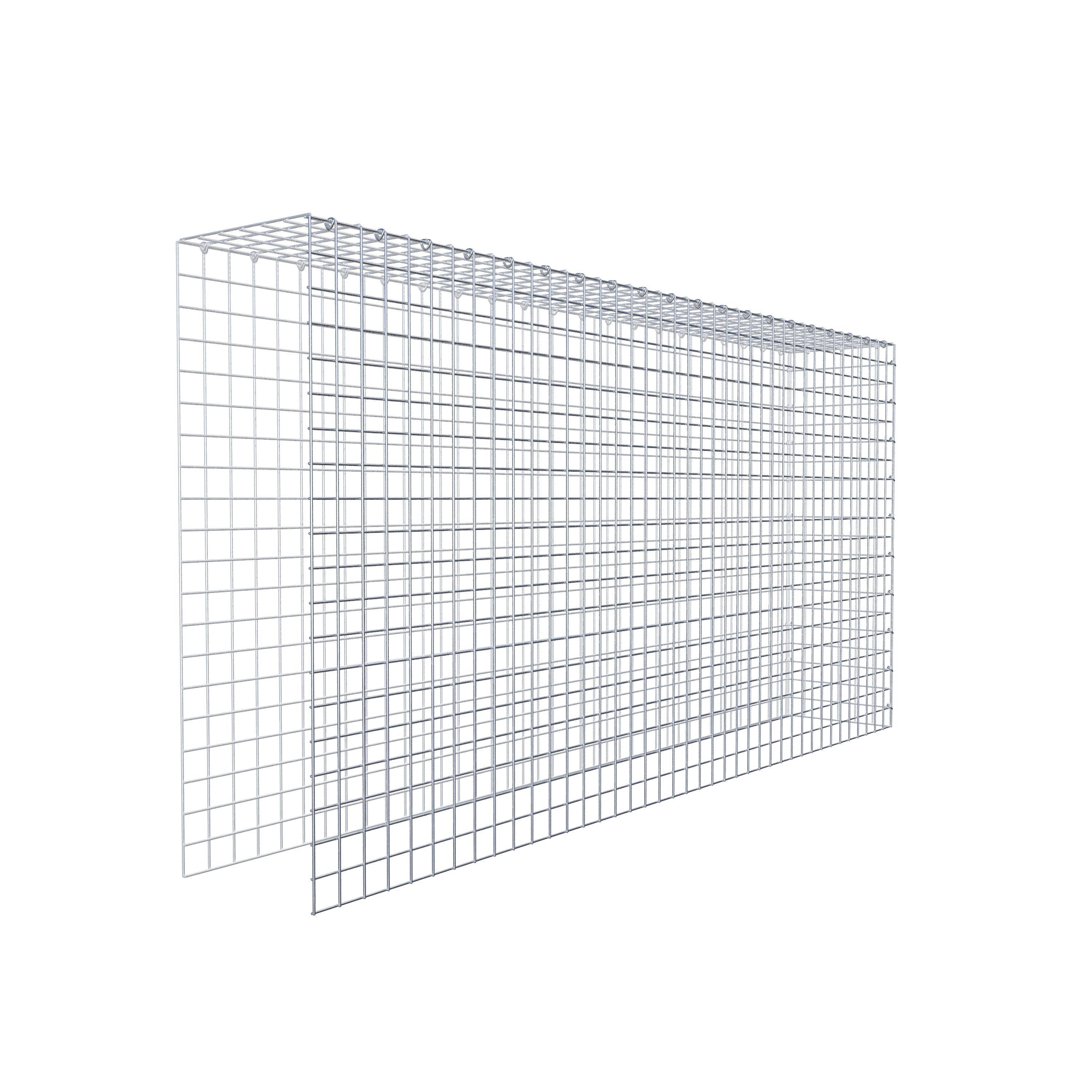 Gabion monté type 4 200 cm x 100 cm x 30 cm (L x H x P), maillage 5 cm x 5 cm, anneau en C