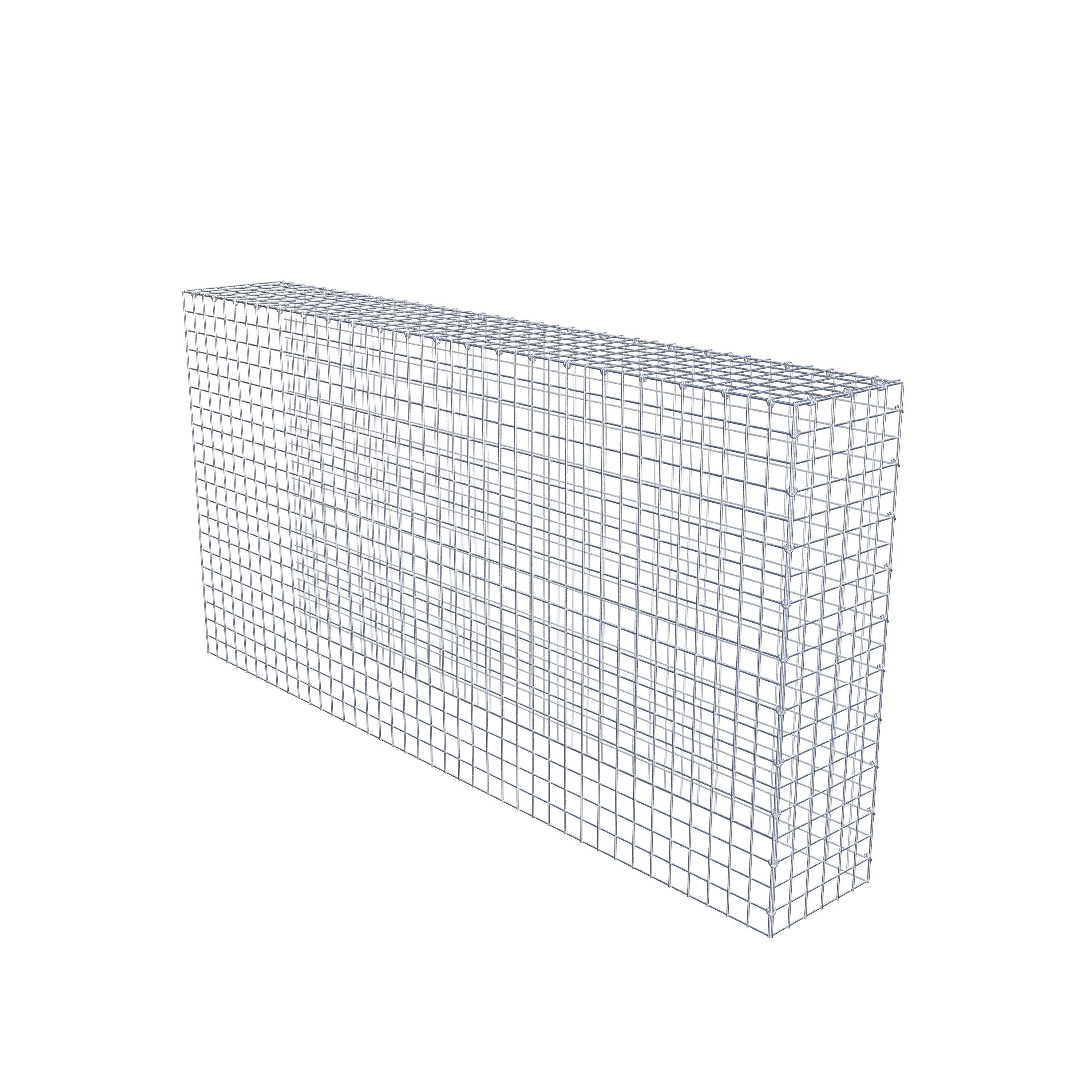 Gabion monté type 4 200 cm x 100 cm x 30 cm (L x H x P), maillage 5 cm x 5 cm, anneau en C