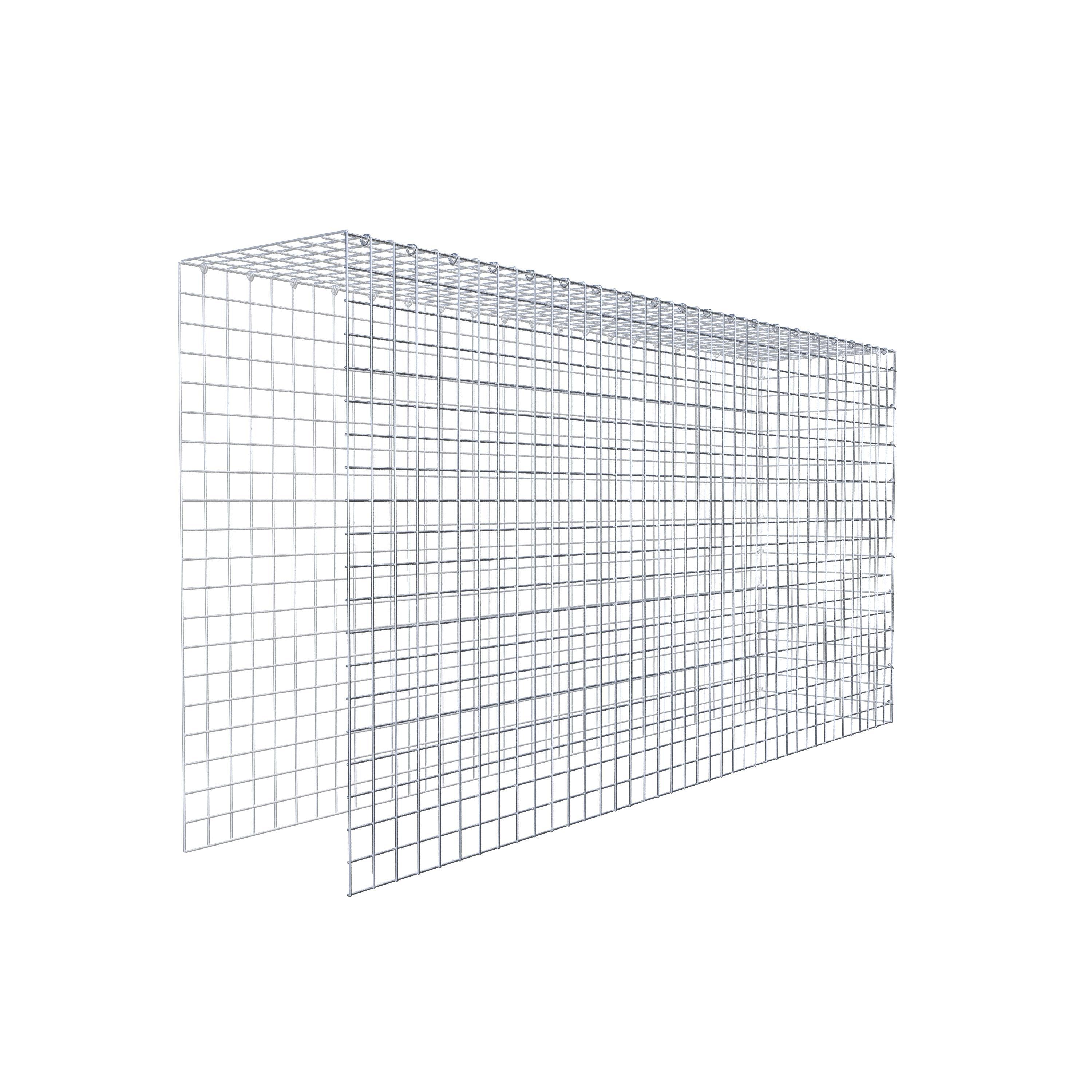 Gabion monté type 4 200 cm x 100 cm x 40 cm (L x H x P), maillage 5 cm x 5 cm, anneau en C