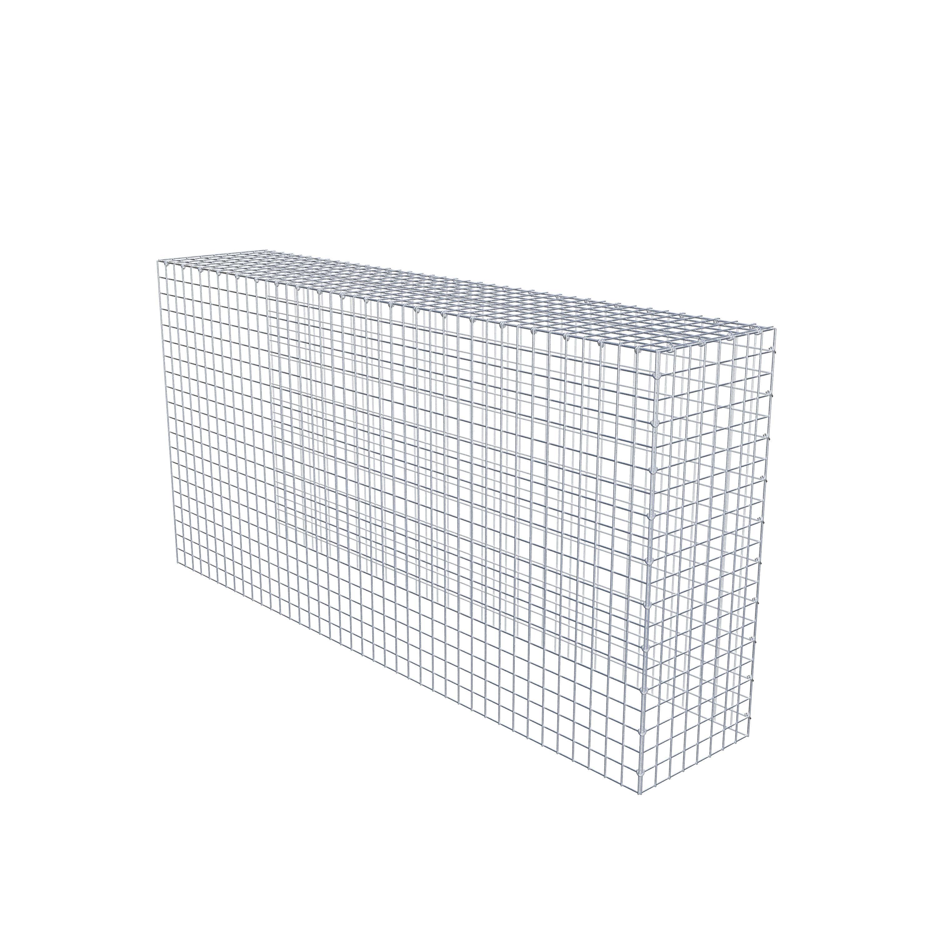 Gabion monté type 4 200 cm x 100 cm x 40 cm (L x H x P), maillage 5 cm x 5 cm, anneau en C