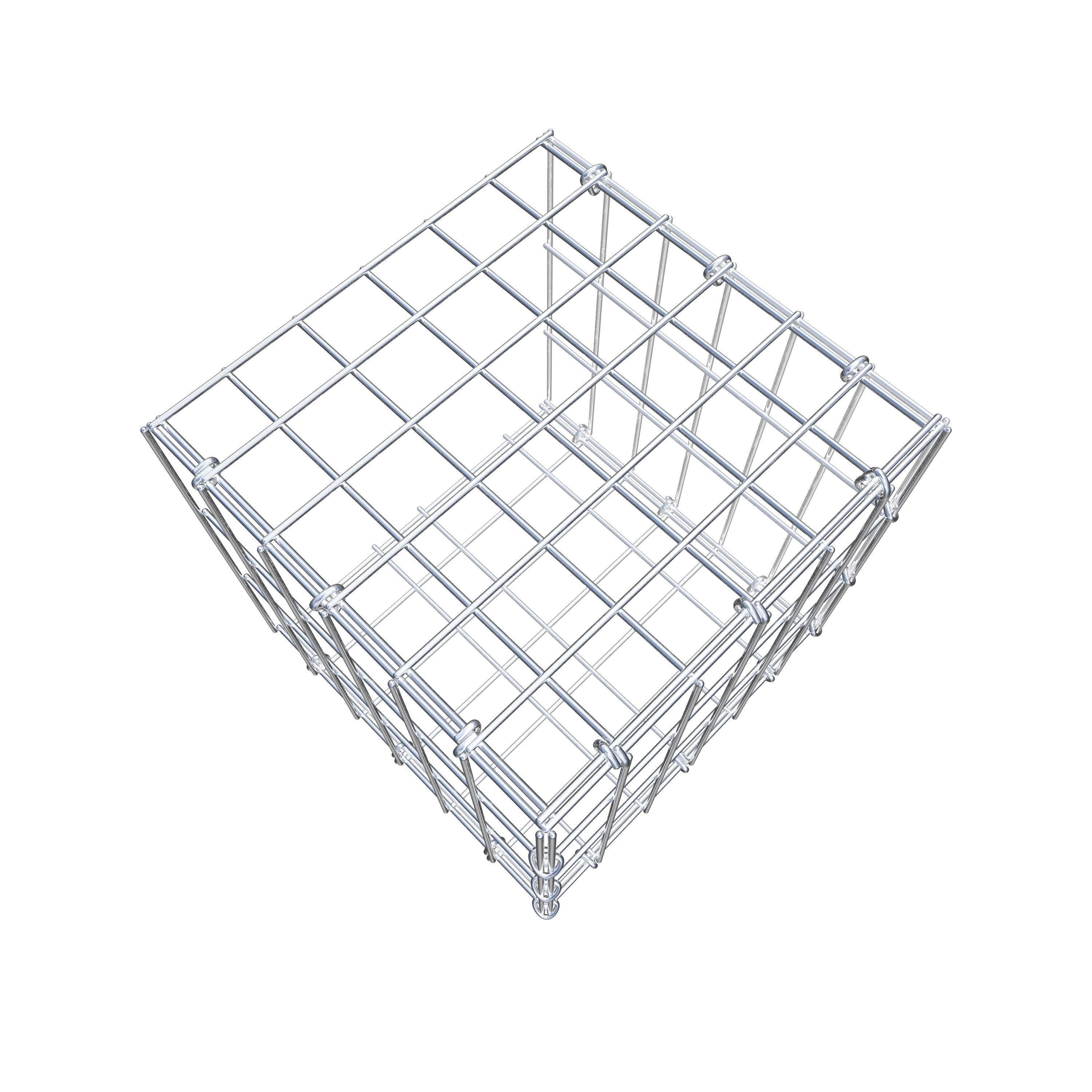 Gabion monté type 2 30 cm x 30 cm x 30 cm, maille 5 cm x 10 cm, anneau en C