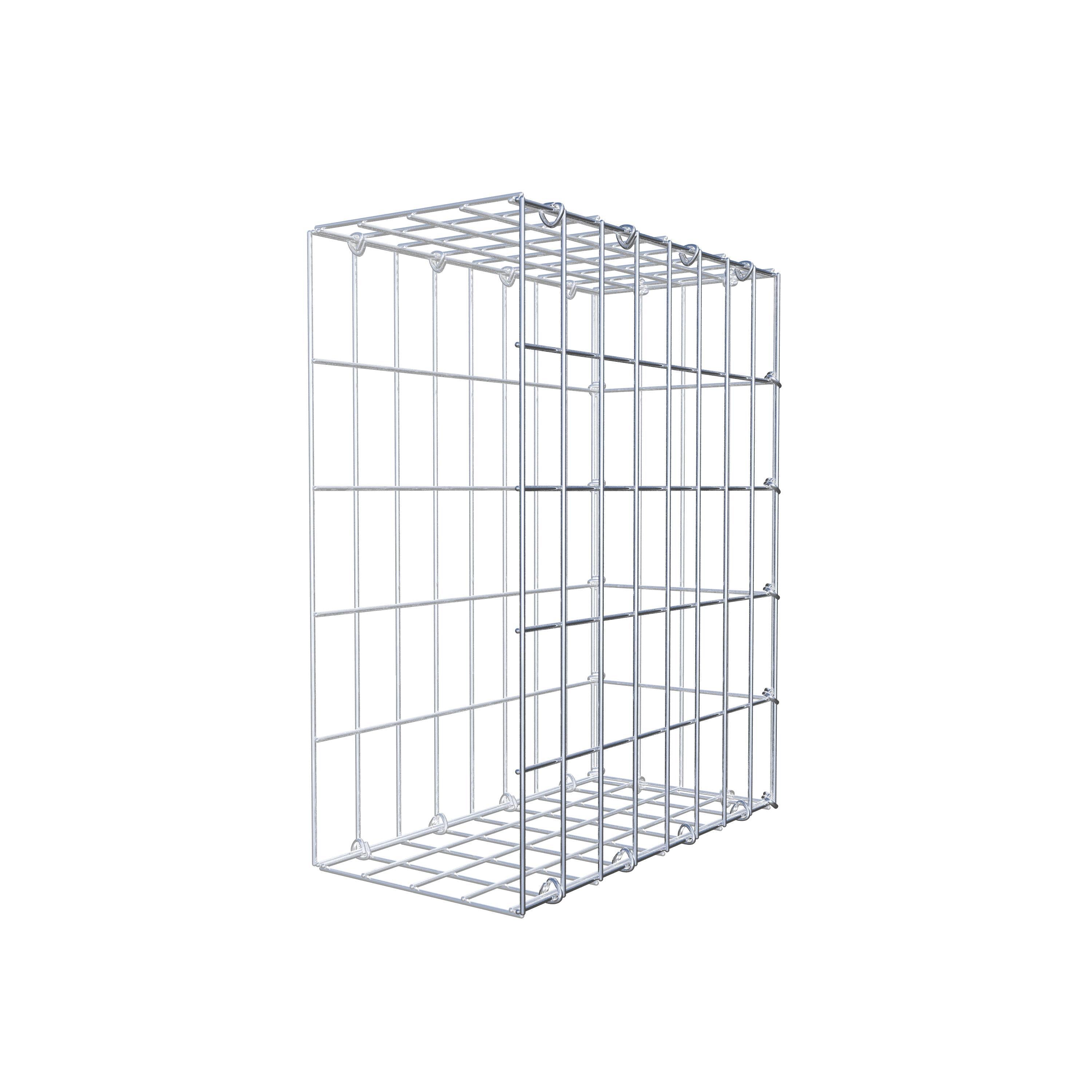 Gabion monté type 2 50 cm x 40 cm x 20 cm, maille 5 cm x 10 cm, anneau en C