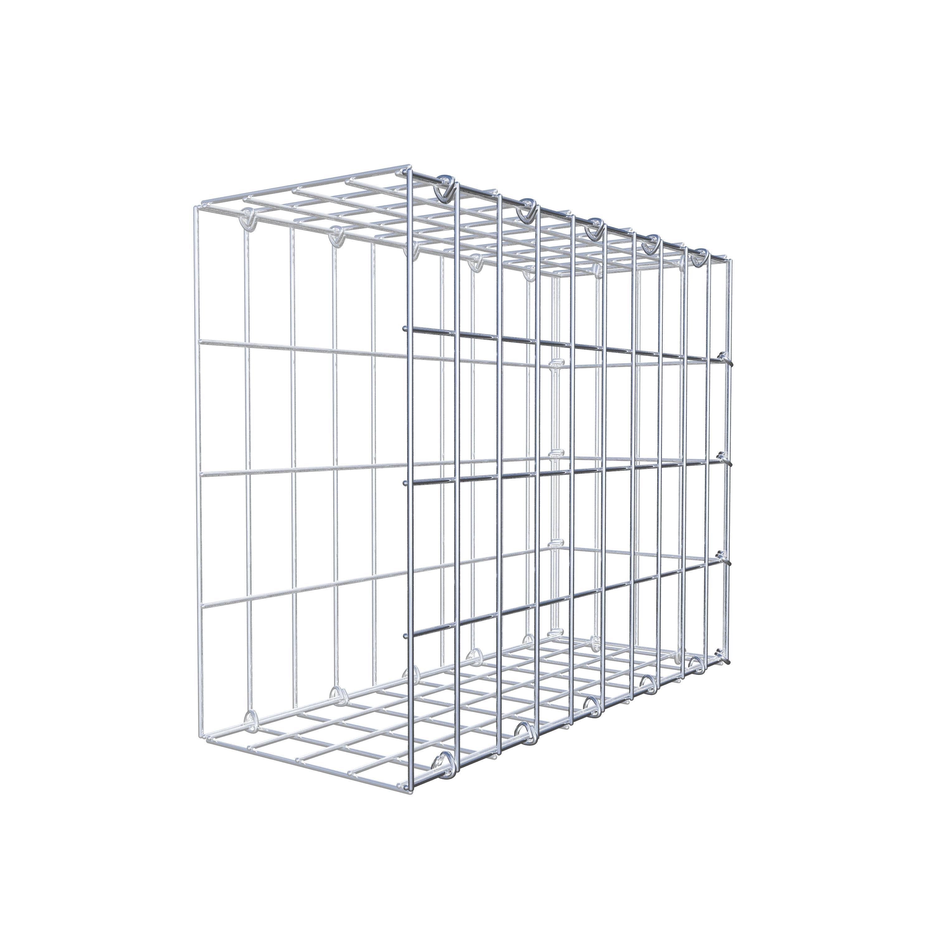 Gabion monté type 2 50 cm x 40 cm x 20 cm, maille 5 cm x 10 cm, anneau en C