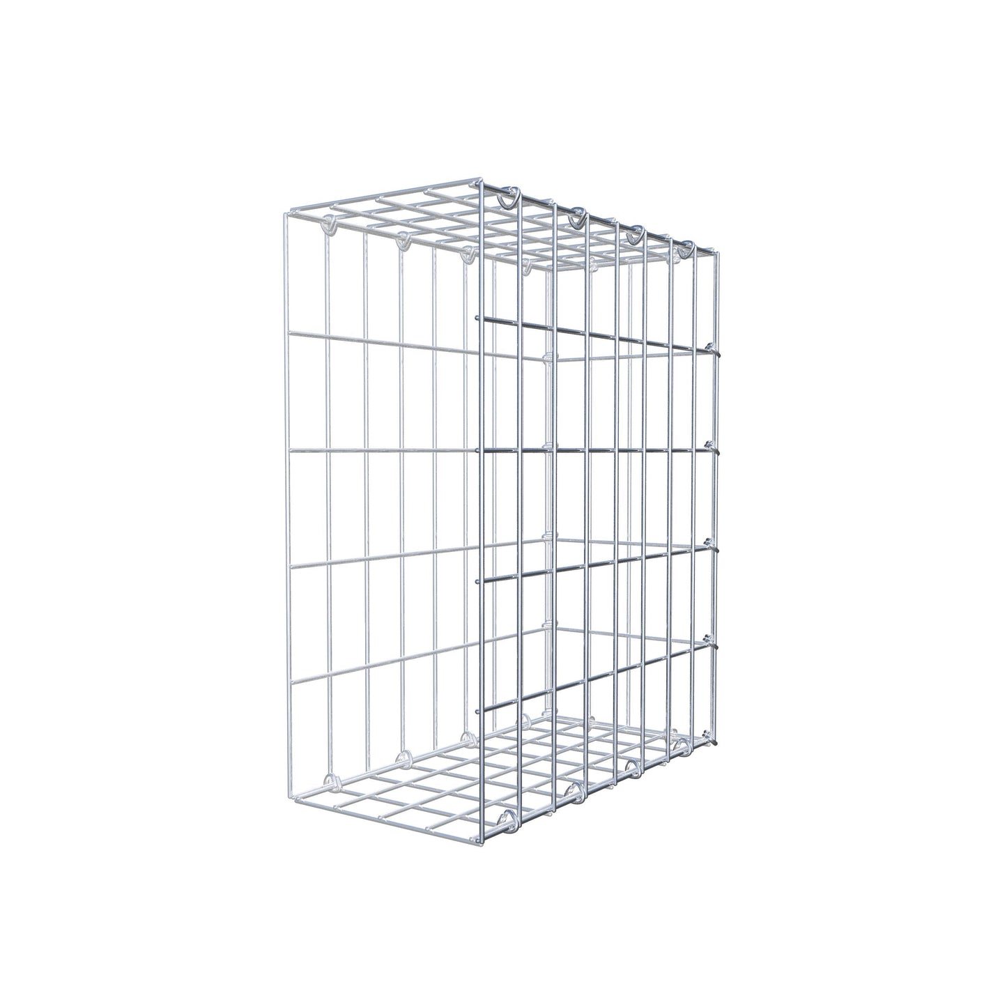 Monteret gabion type 2 50 cm x 40 cm x 20 cm, maskestørrelse 5 cm x 10 cm, C-ring