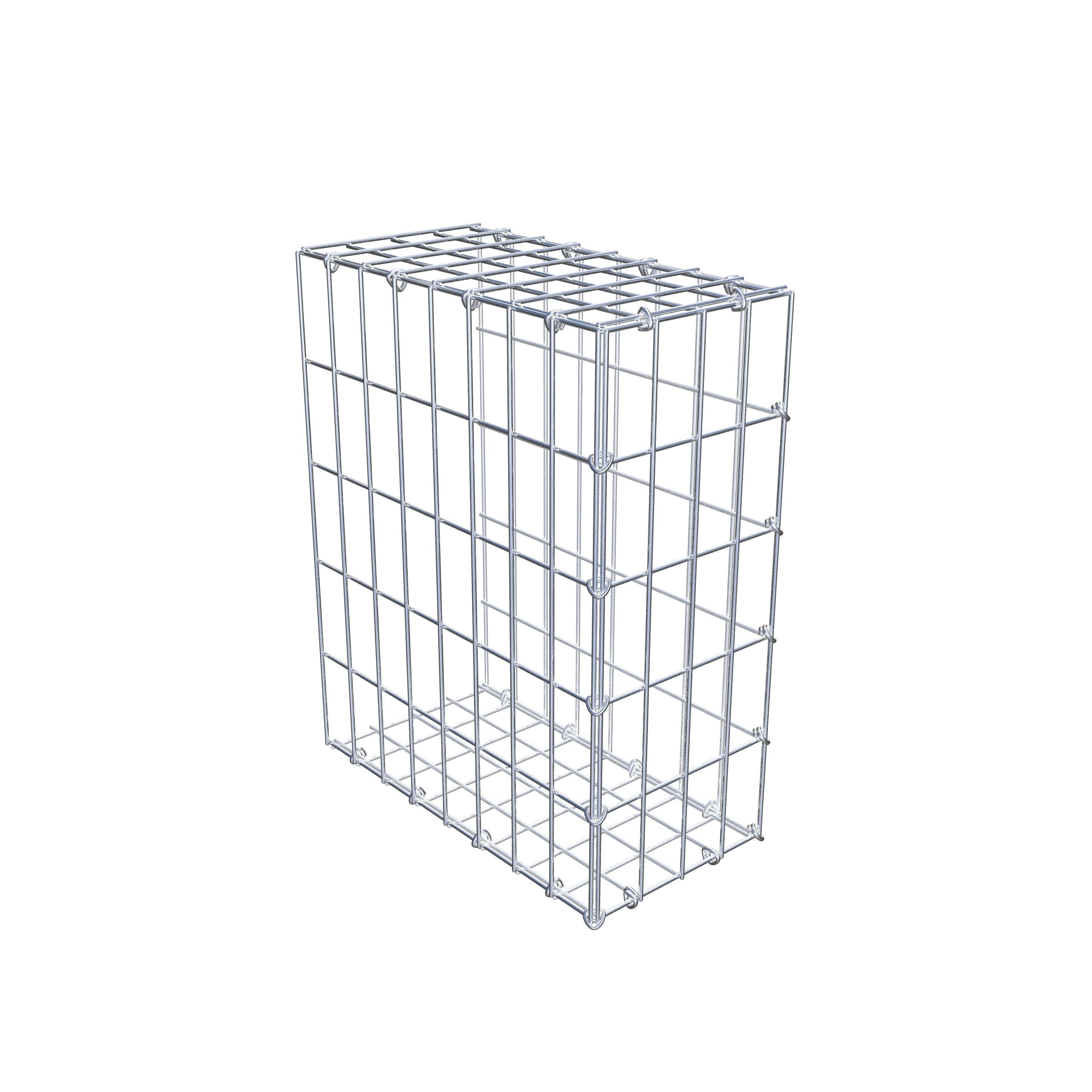 Gabion monté type 2 50 cm x 40 cm x 20 cm, maille 5 cm x 10 cm, anneau en C