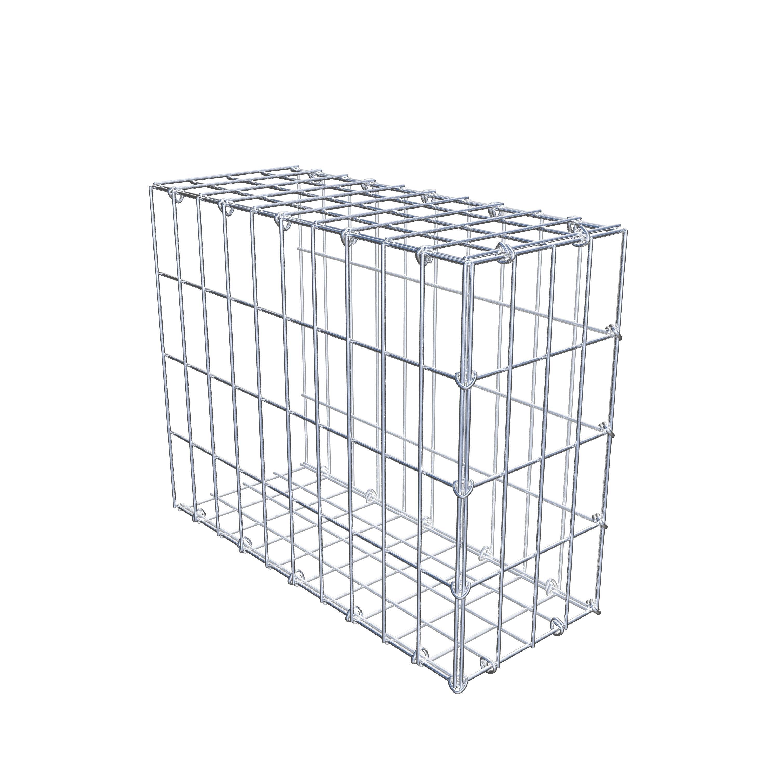 Gabion monté type 2 50 cm x 40 cm x 20 cm, maille 5 cm x 10 cm, anneau en C