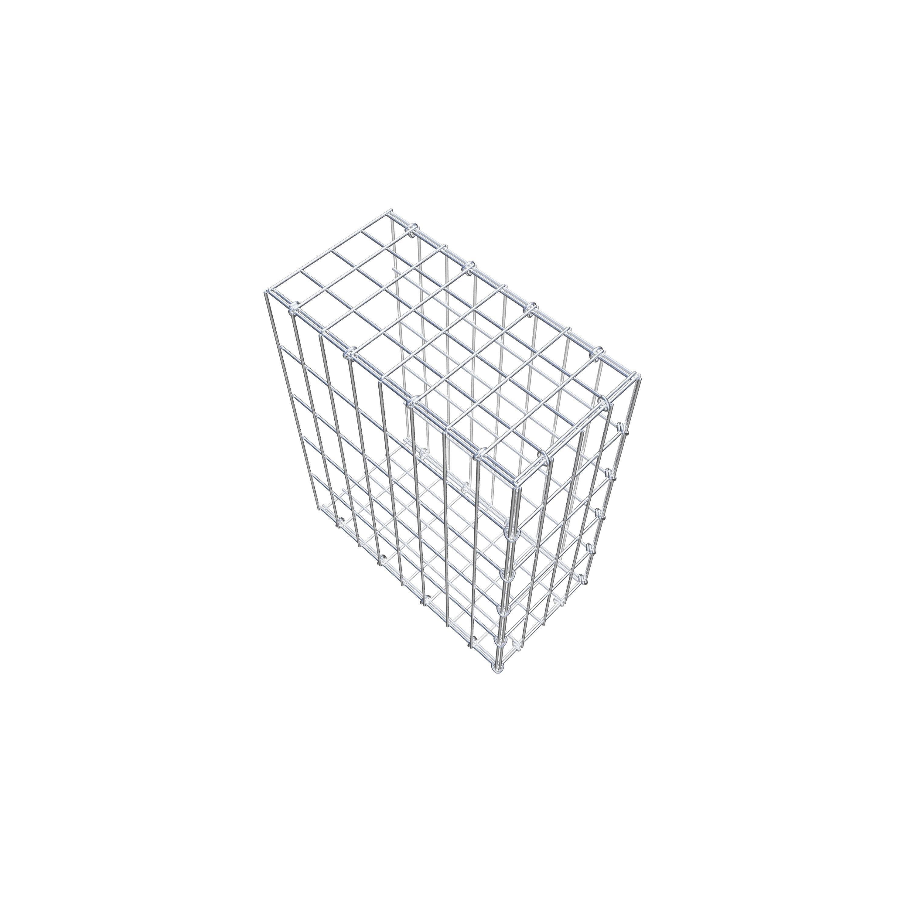 Gabion monté type 2 50 cm x 40 cm x 20 cm, maille 5 cm x 10 cm, anneau en C