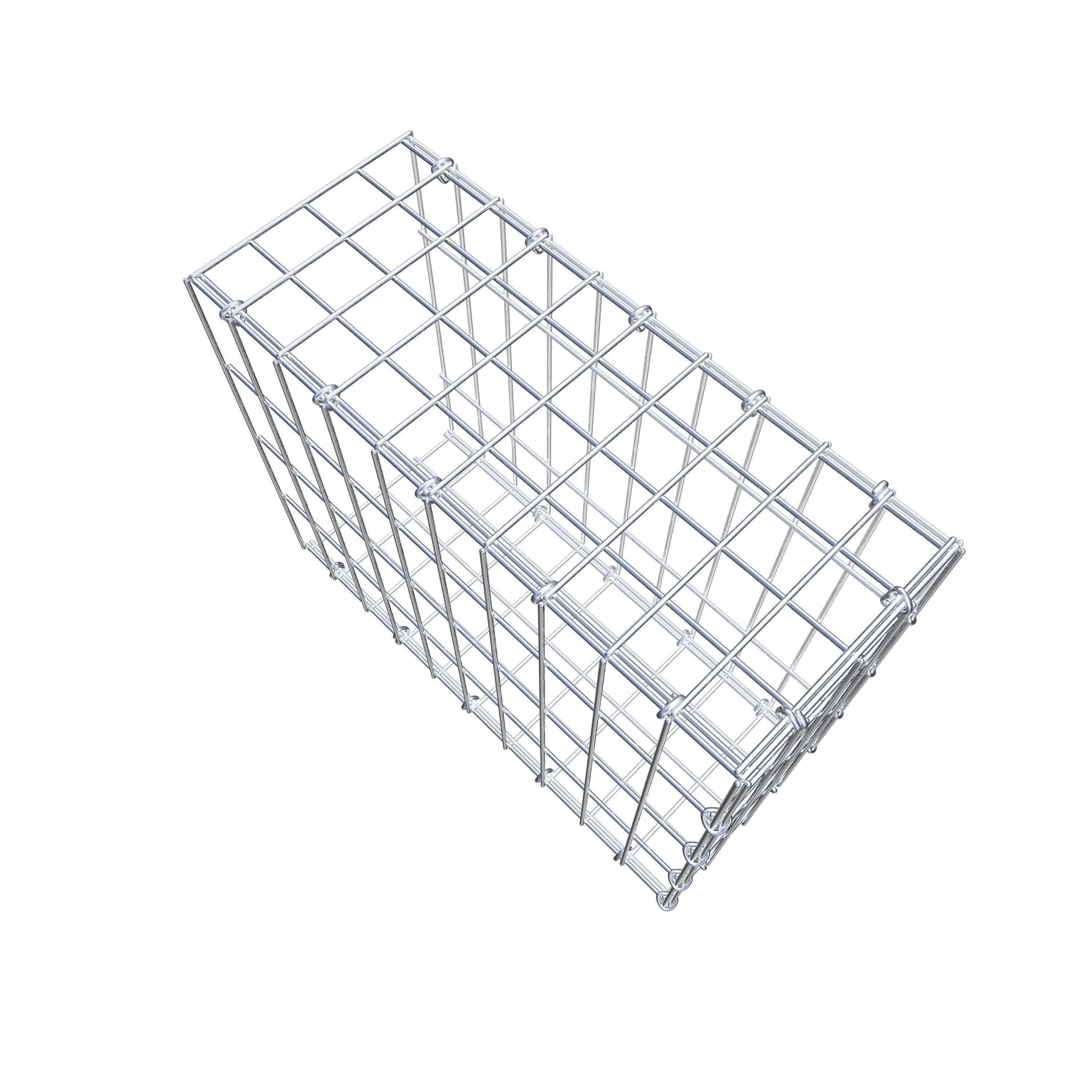 Gabion monté type 2 50 cm x 40 cm x 20 cm, maille 5 cm x 10 cm, anneau en C