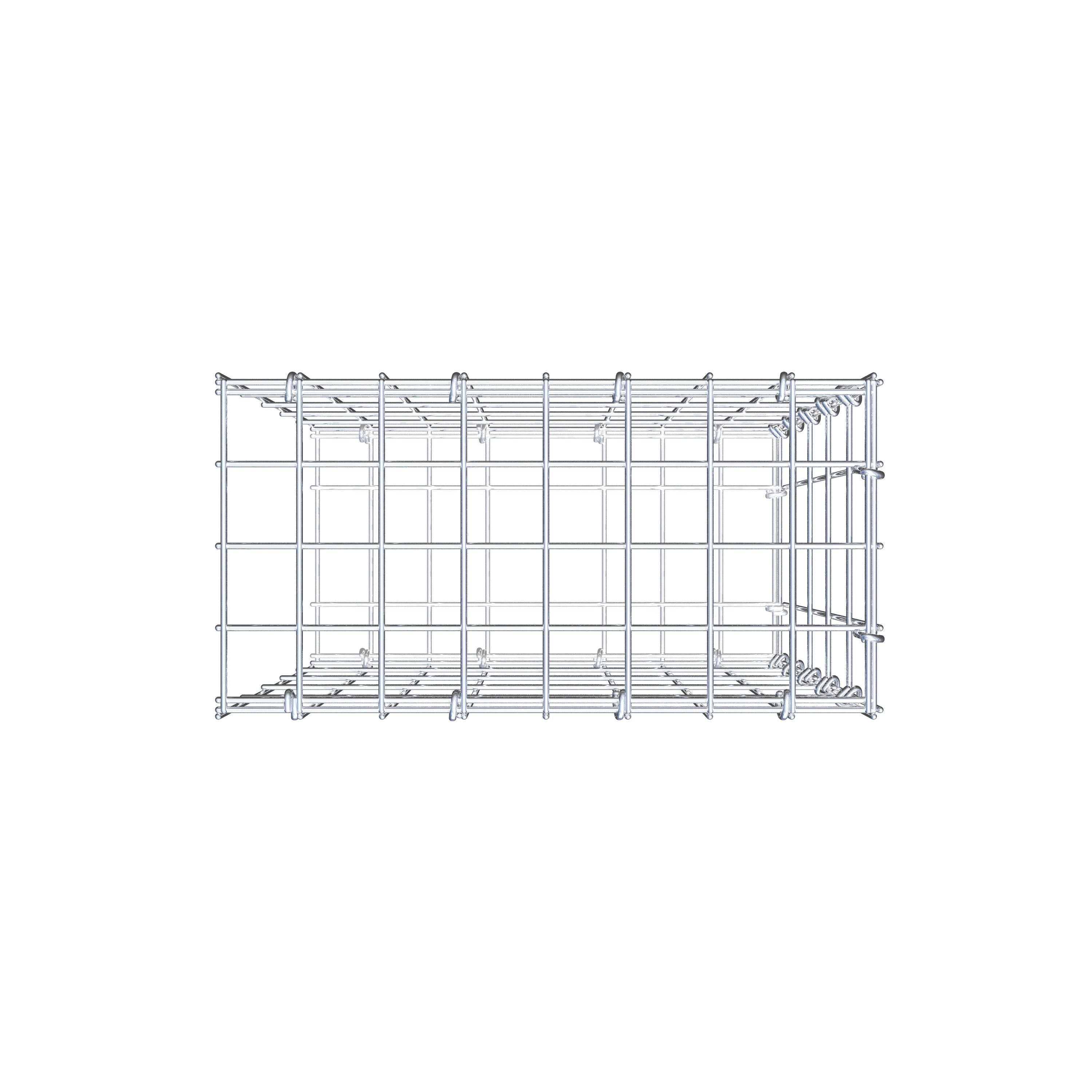 Gabion monté type 2 50 cm x 40 cm x 20 cm, maille 5 cm x 10 cm, anneau en C