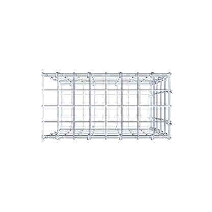 Monteret gabion type 2 50 cm x 40 cm x 20 cm, maskestørrelse 5 cm x 10 cm, C-ring