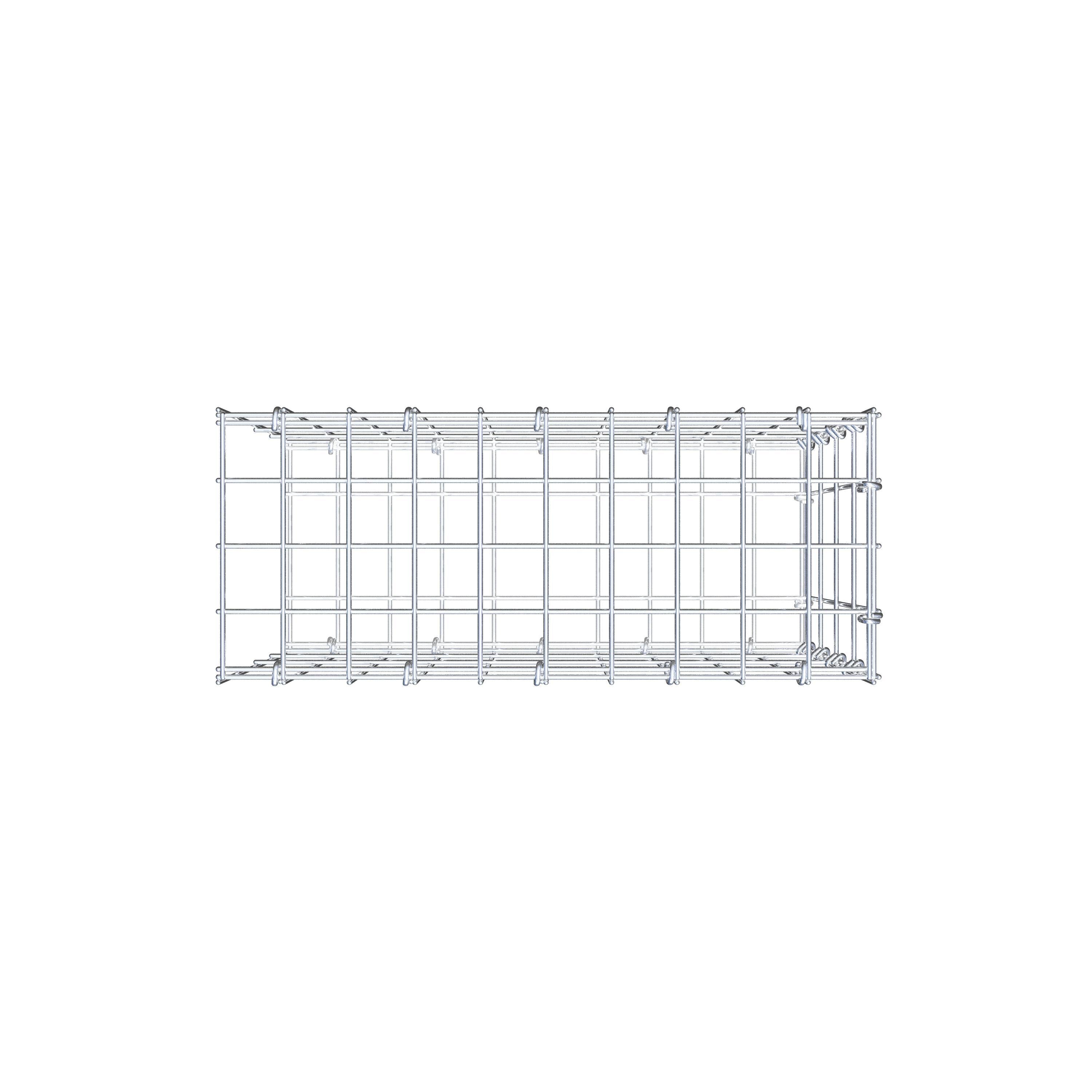 Gabion monté type 2 50 cm x 40 cm x 20 cm, maille 5 cm x 10 cm, anneau en C