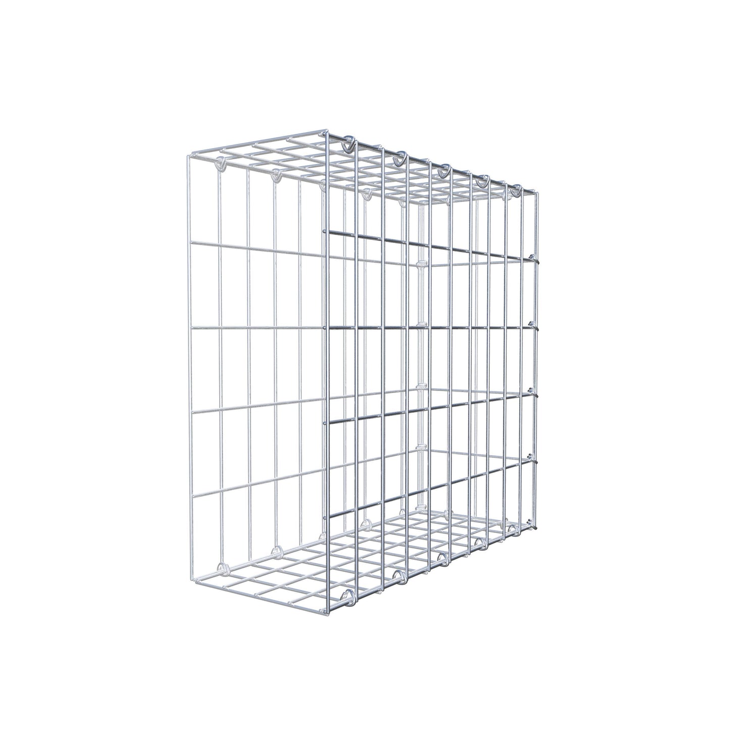 Monteret gabion type 2 50 cm x 50 cm x 20 cm, maskestørrelse 5 cm x 10 cm, C-ring
