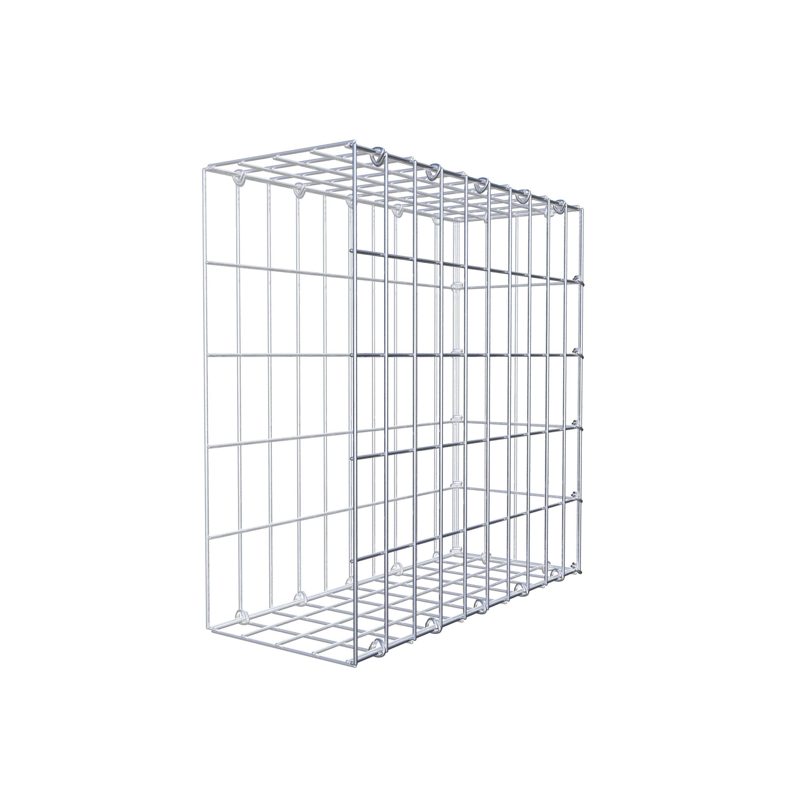 Gabion monté type 2 50 cm x 50 cm x 20 cm, maille 5 cm x 10 cm, anneau en C