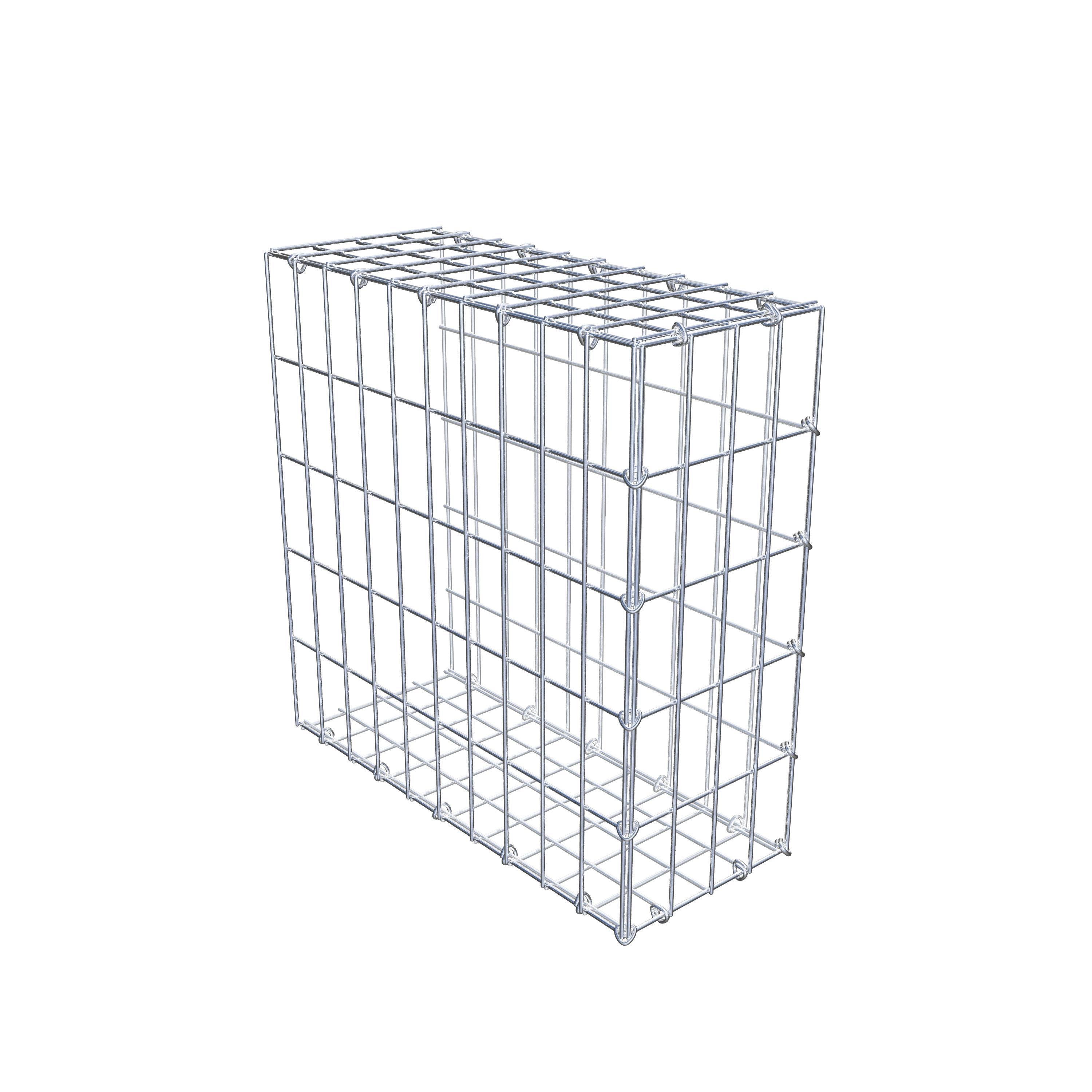 Gabion monté type 2 50 cm x 50 cm x 20 cm, maille 5 cm x 10 cm, anneau en C