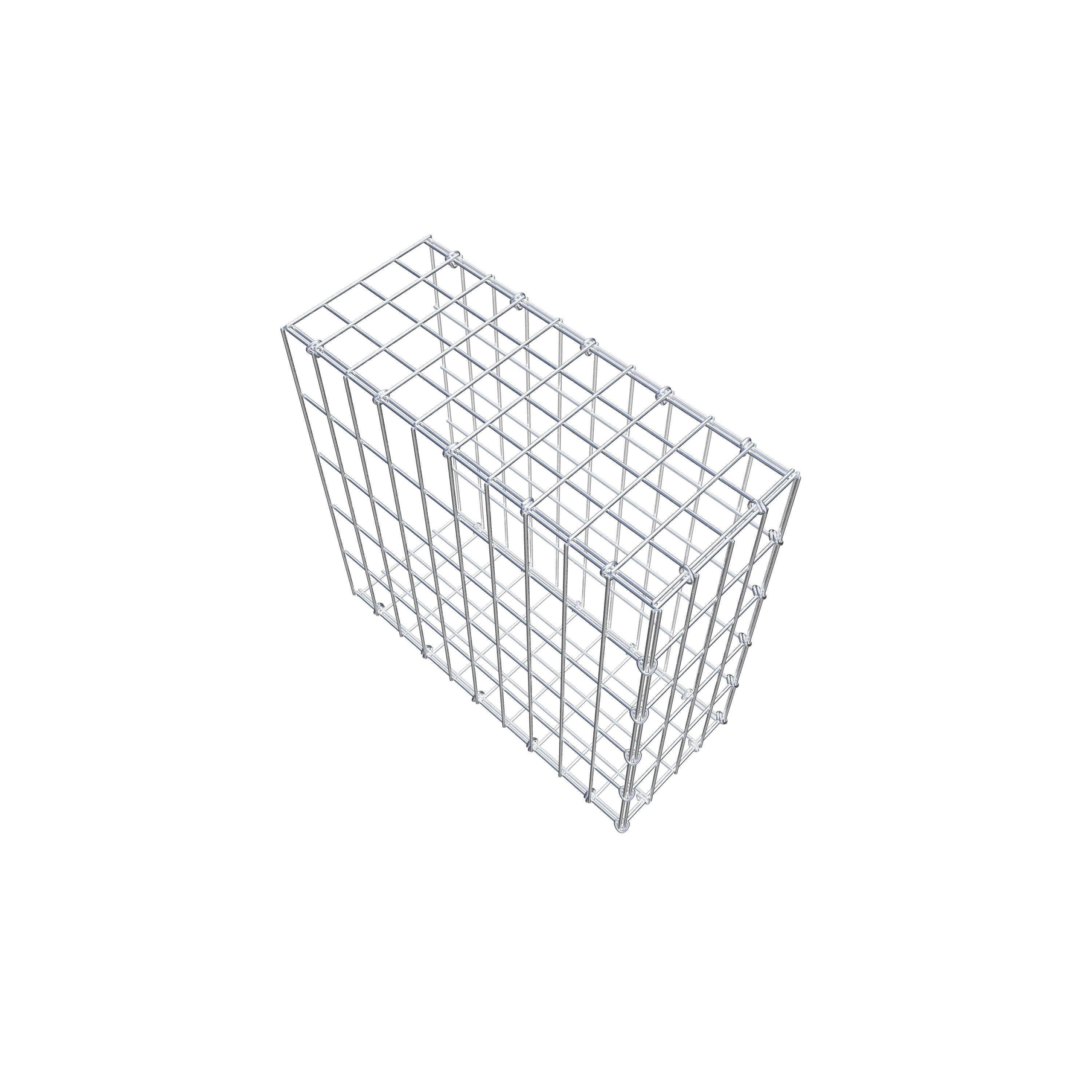 Gabion monté type 2 50 cm x 50 cm x 20 cm, maille 5 cm x 10 cm, anneau en C