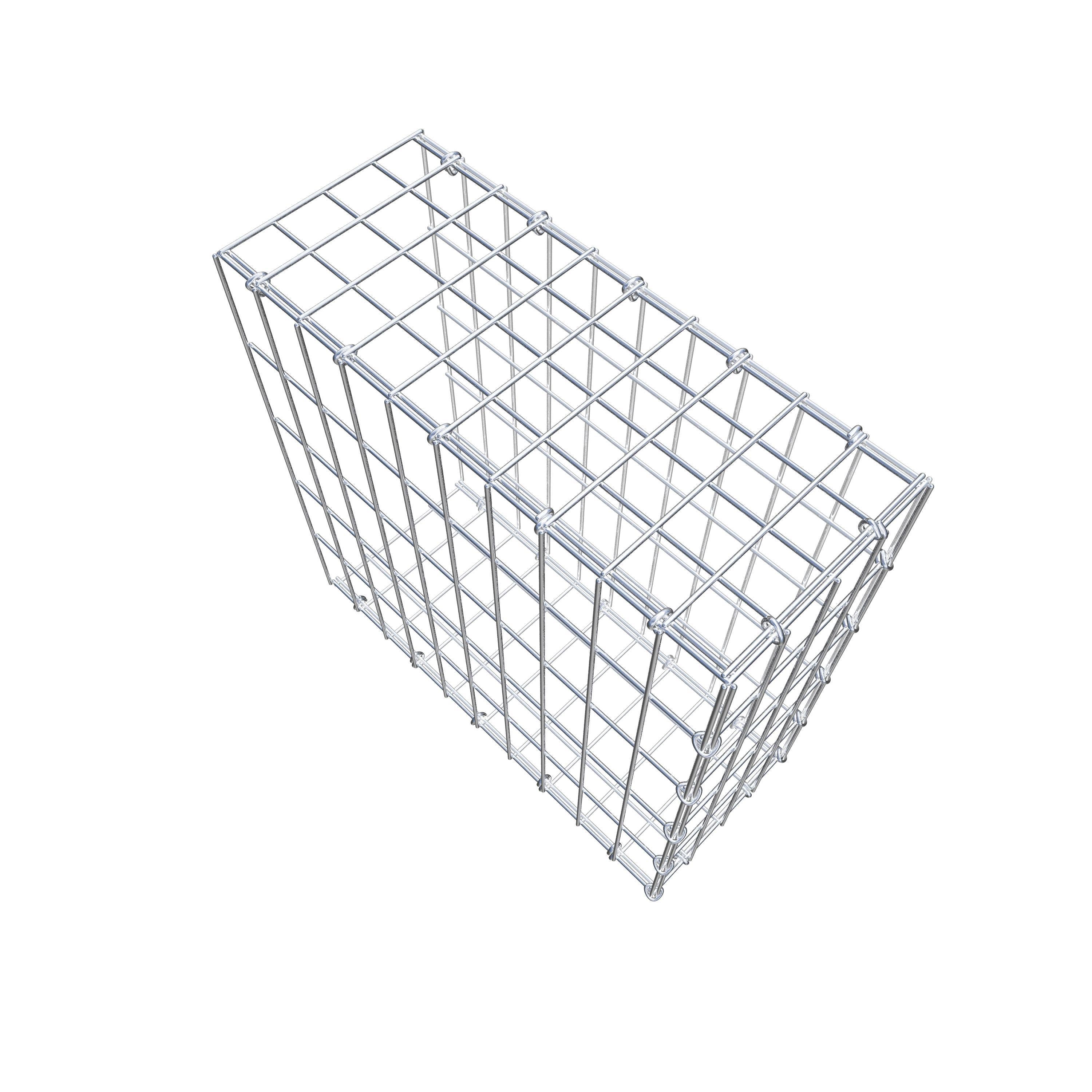 Gabion monté type 2 50 cm x 50 cm x 20 cm, maille 5 cm x 10 cm, anneau en C