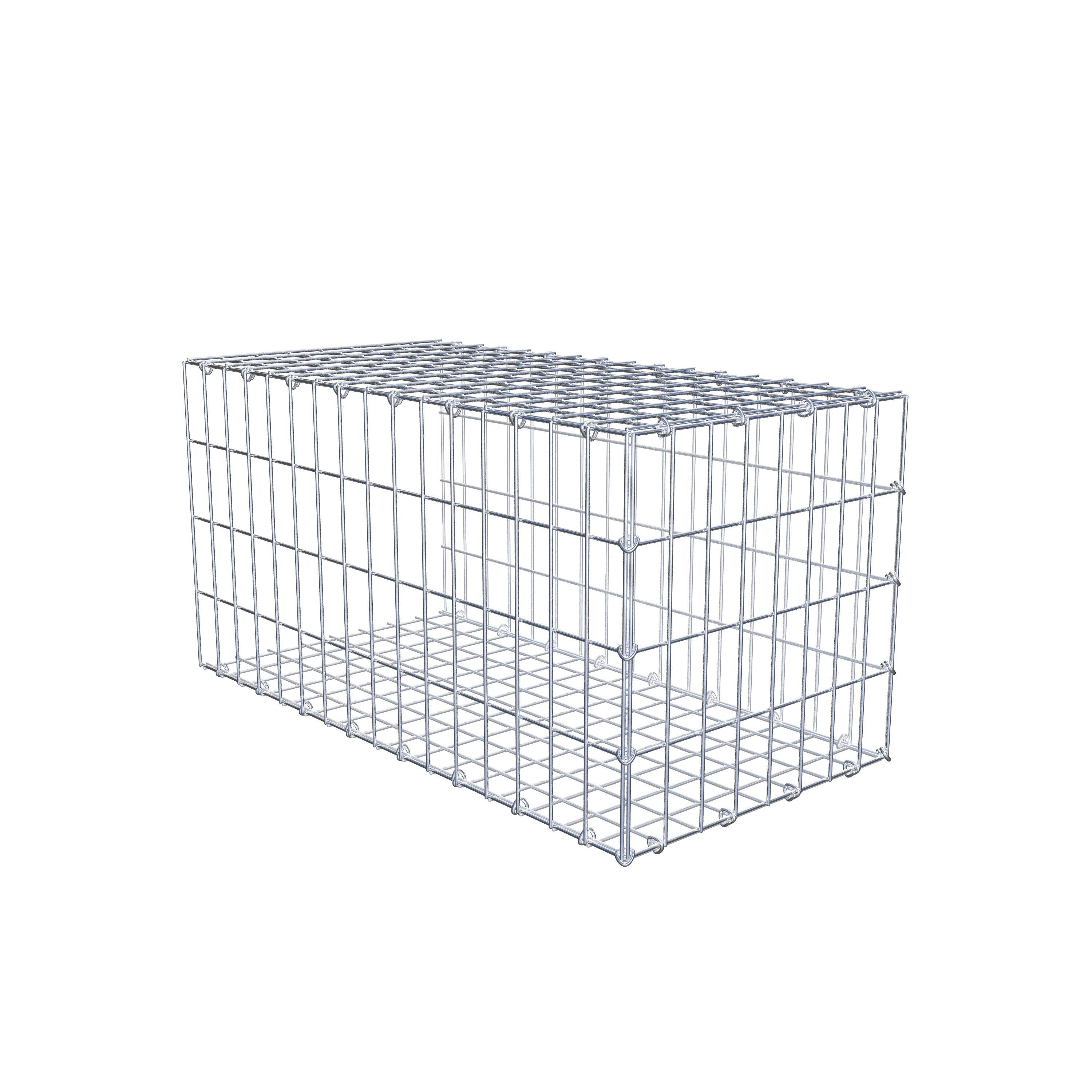 Gabion monté type 2 80 cm x 40 cm x 40 cm, maille 5 cm x 10 cm, anneau en C