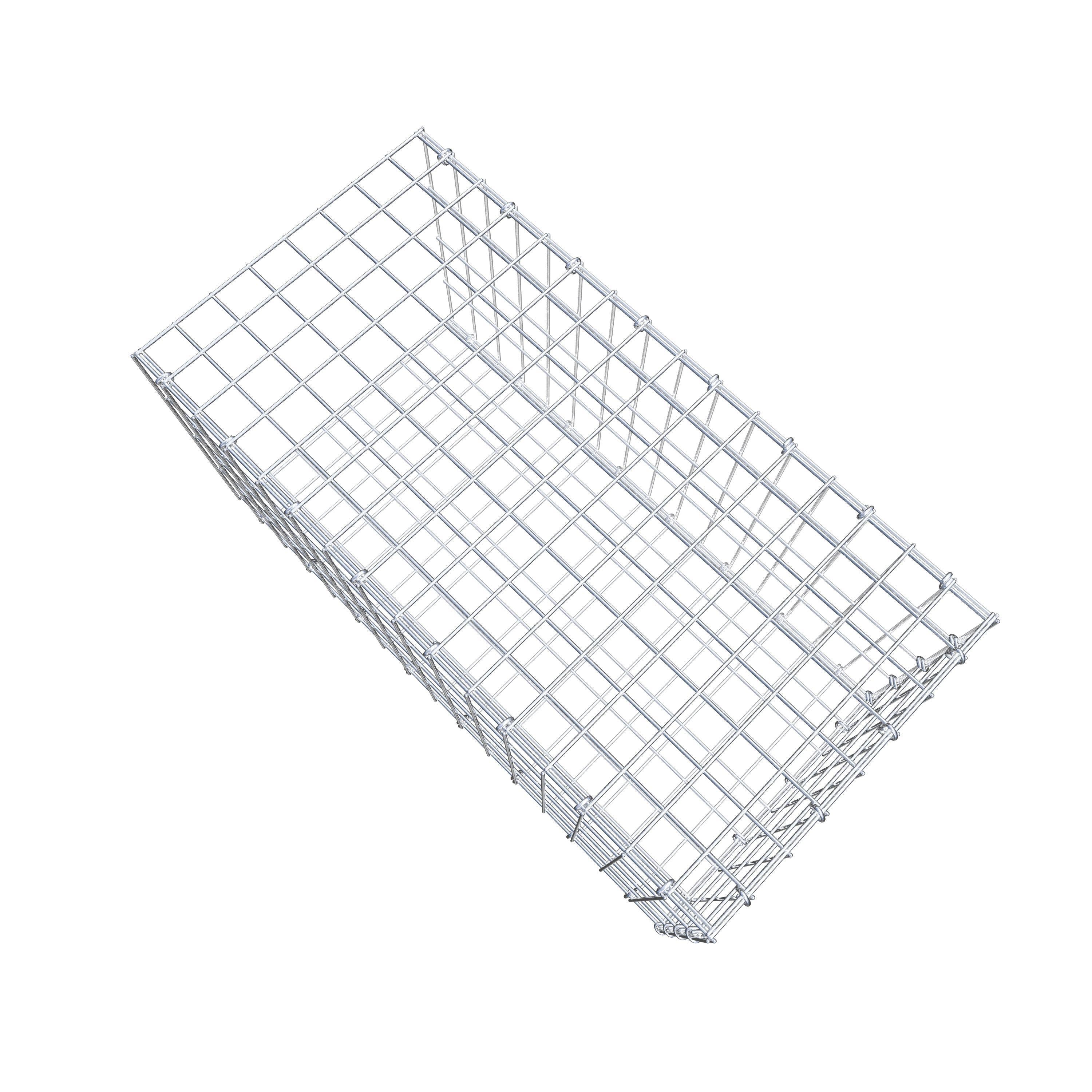 Gabion monté type 2 80 cm x 40 cm x 40 cm, maille 5 cm x 10 cm, anneau en C